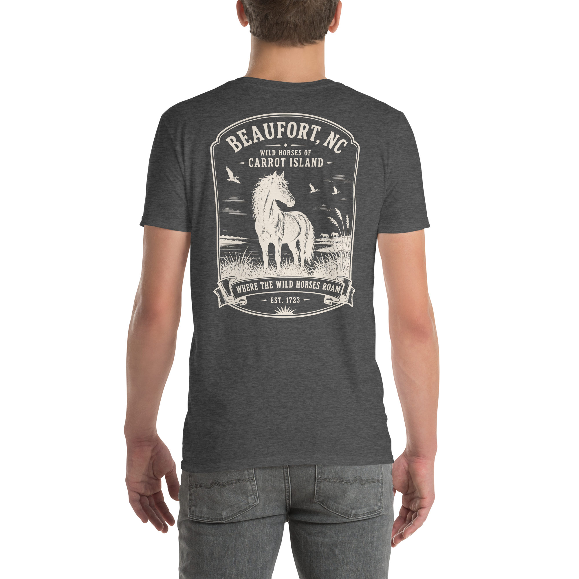 Beaufort, NC - Wild Horses of Carrot Island - Unisex T-Shirt