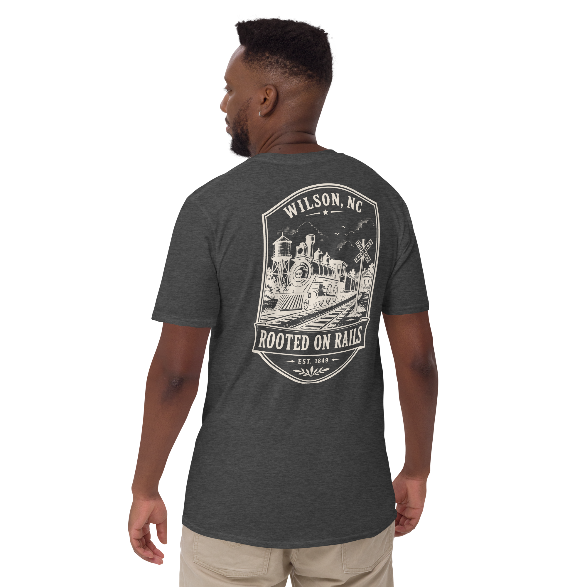 Wilson, NC - Rooted On Rails - Unisex T-Shirt