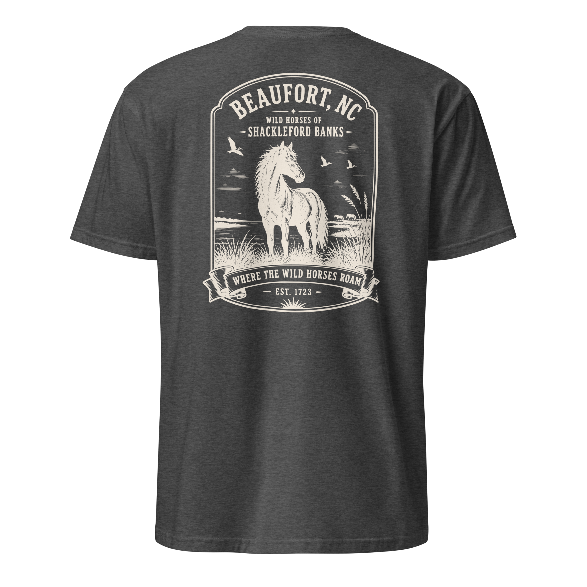 Beaufort, NC - Wild Horses of Shackleford Banks - Unisex T-Shirt