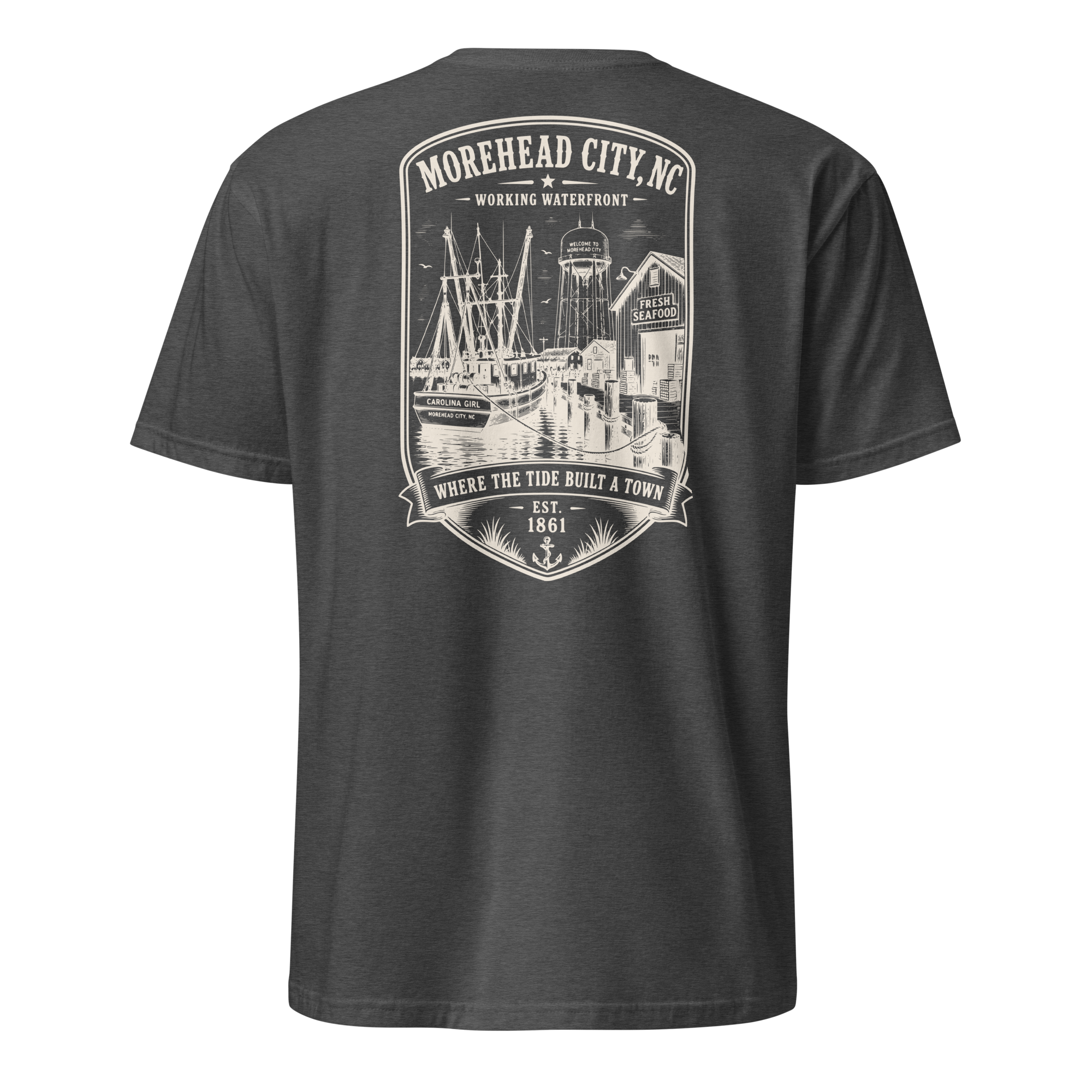 Morehead City - Historic Waterfront - Short-Sleeve Unisex