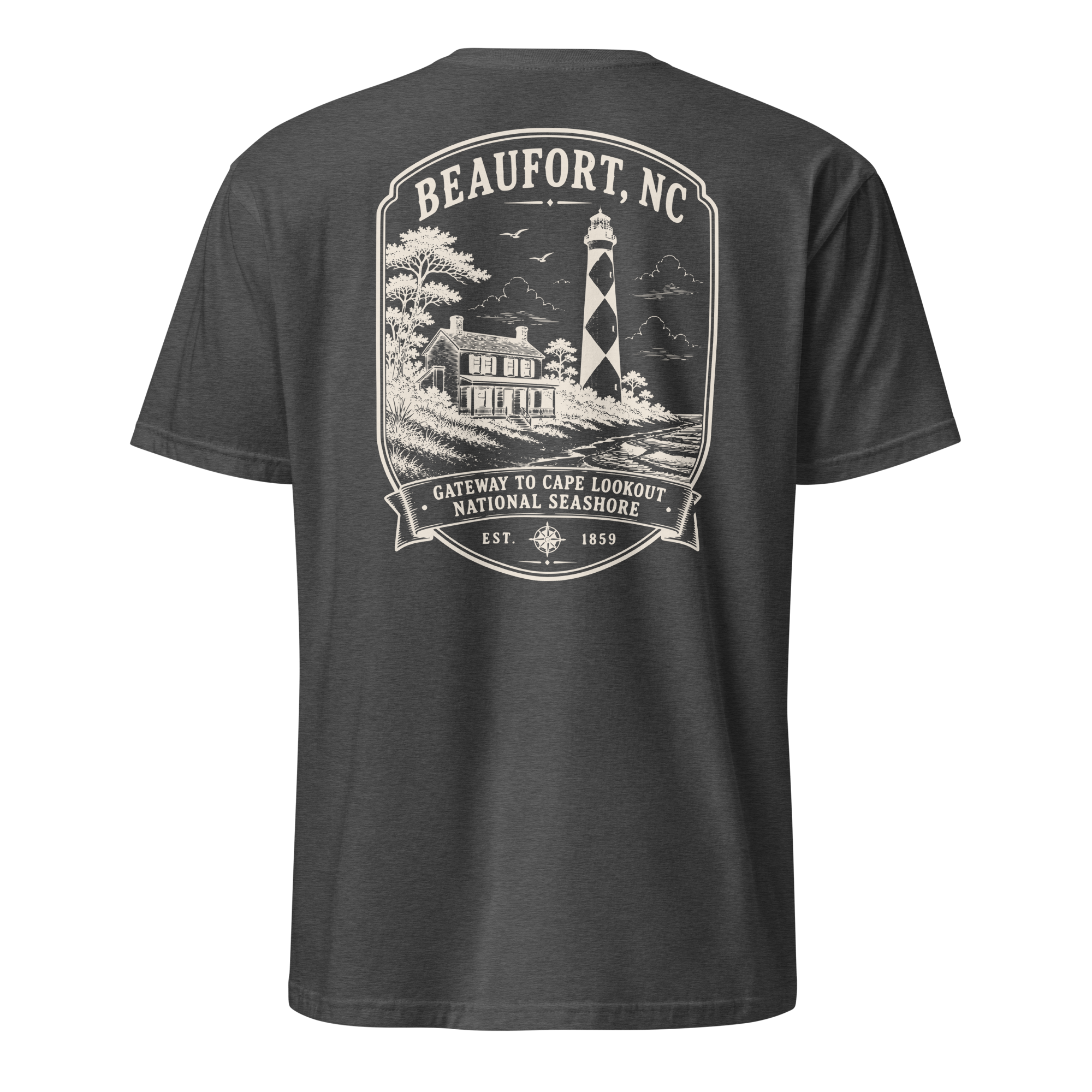 Beaufort, NC - Gateway To Cape Lookout - Short-Sleeve Unisex