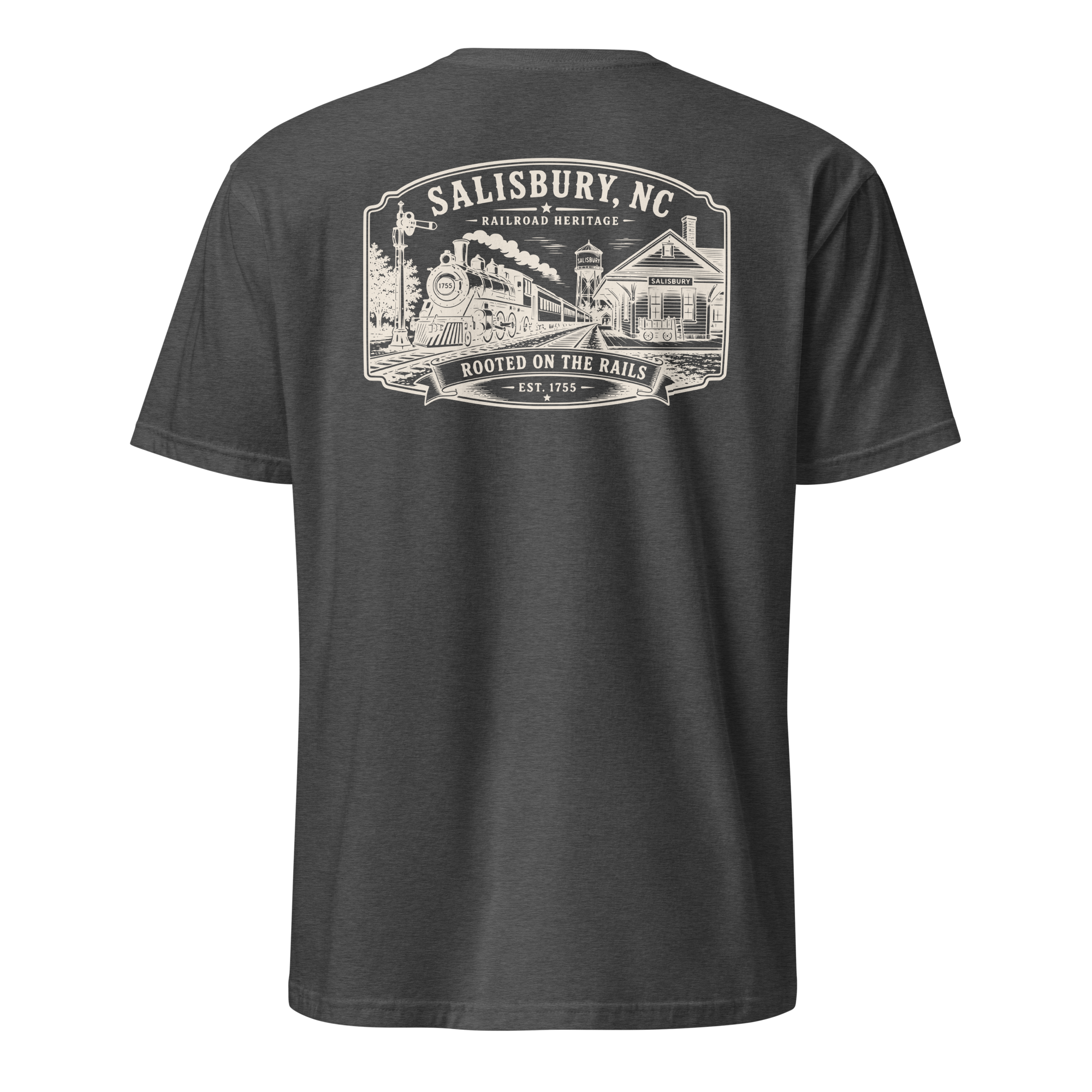 Salisbury, NC - Rooted On The Rails - Short-Sleeve Unisex