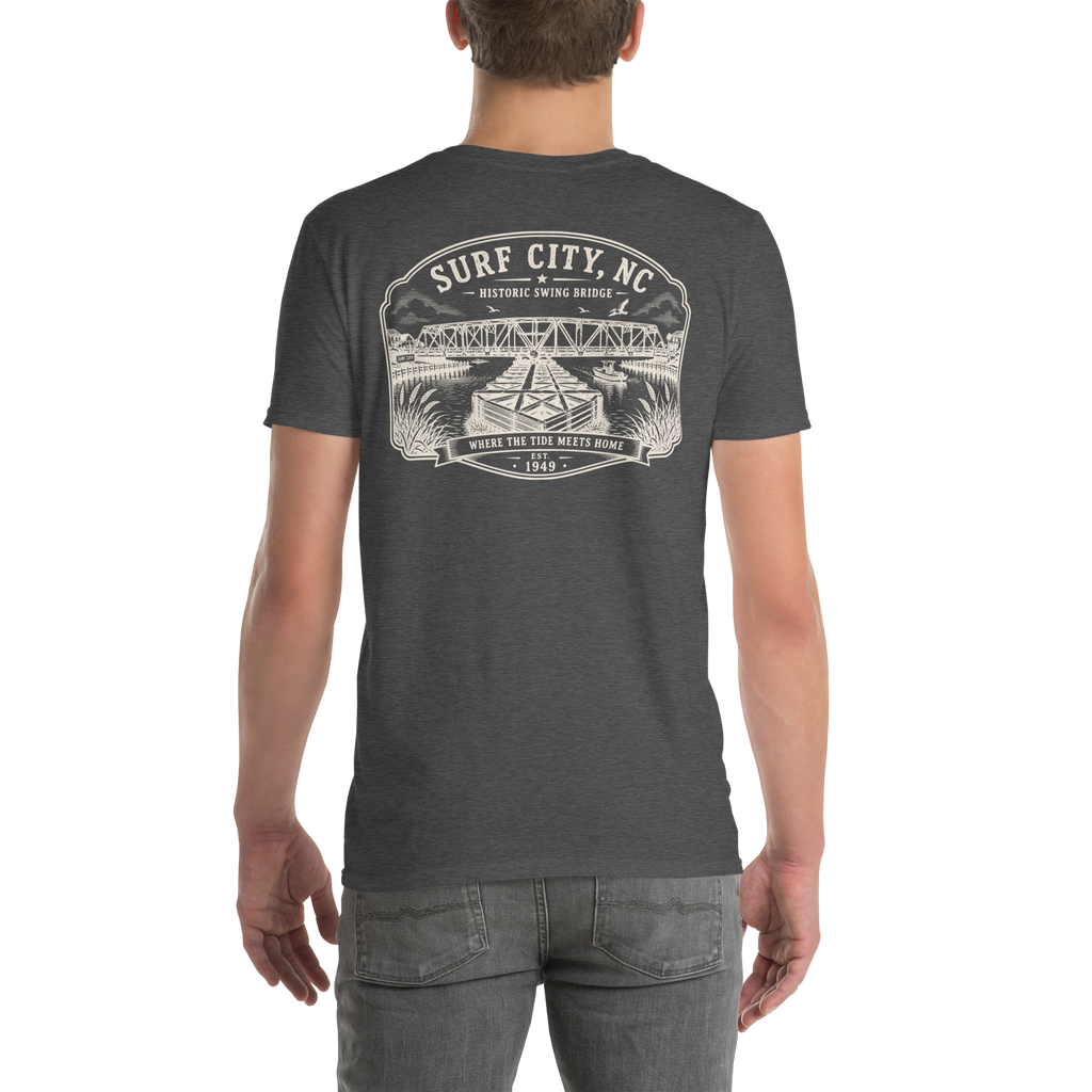 Surf City, NC - Swing Bridge - Short-Sleeve Unisex T-Shirt