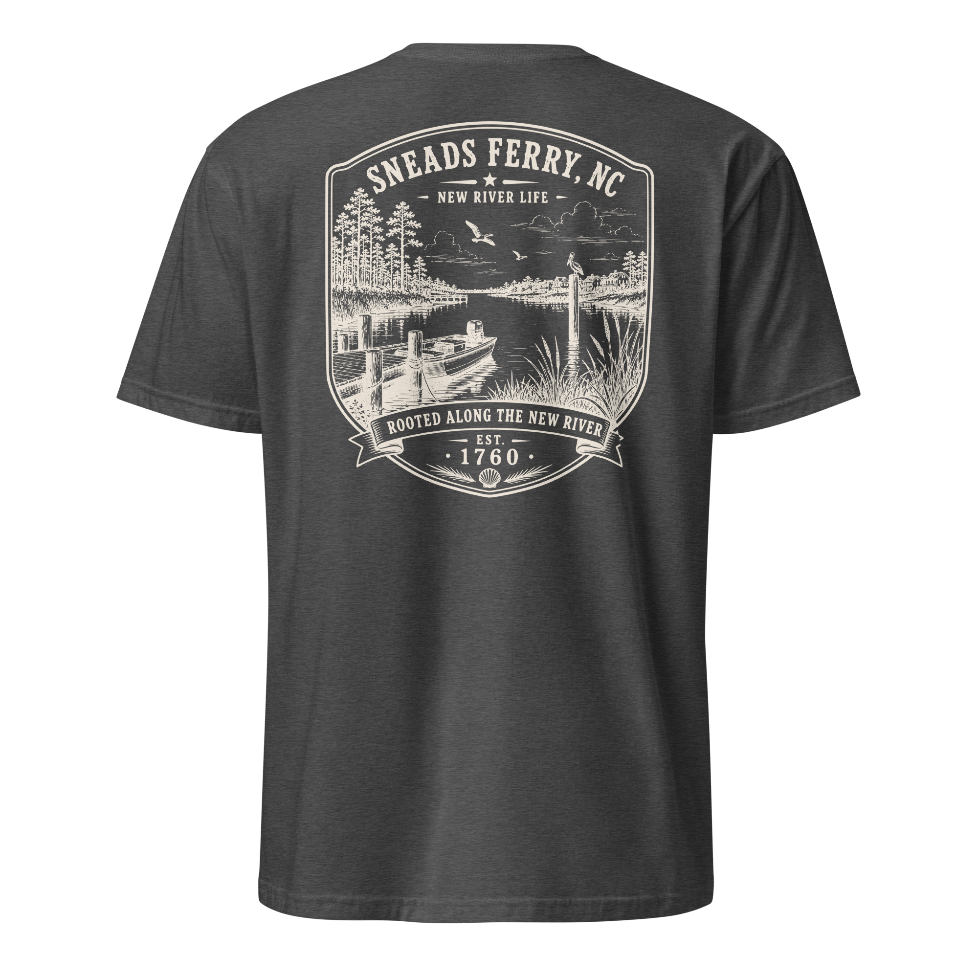 Sneads Ferry, NC - Along The New - Short-Sleeve Unisex