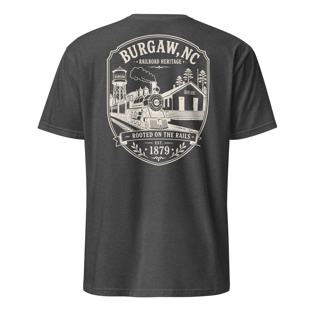 Burgaw, NC - Rooted On The Rails - Short-Sleeve Unisex