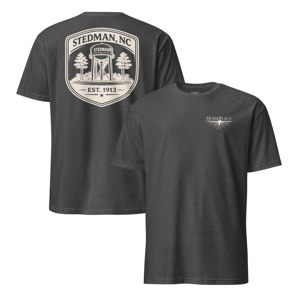 Stedman, NC - Water Tower Shield Badge - Unisex T-Shirt