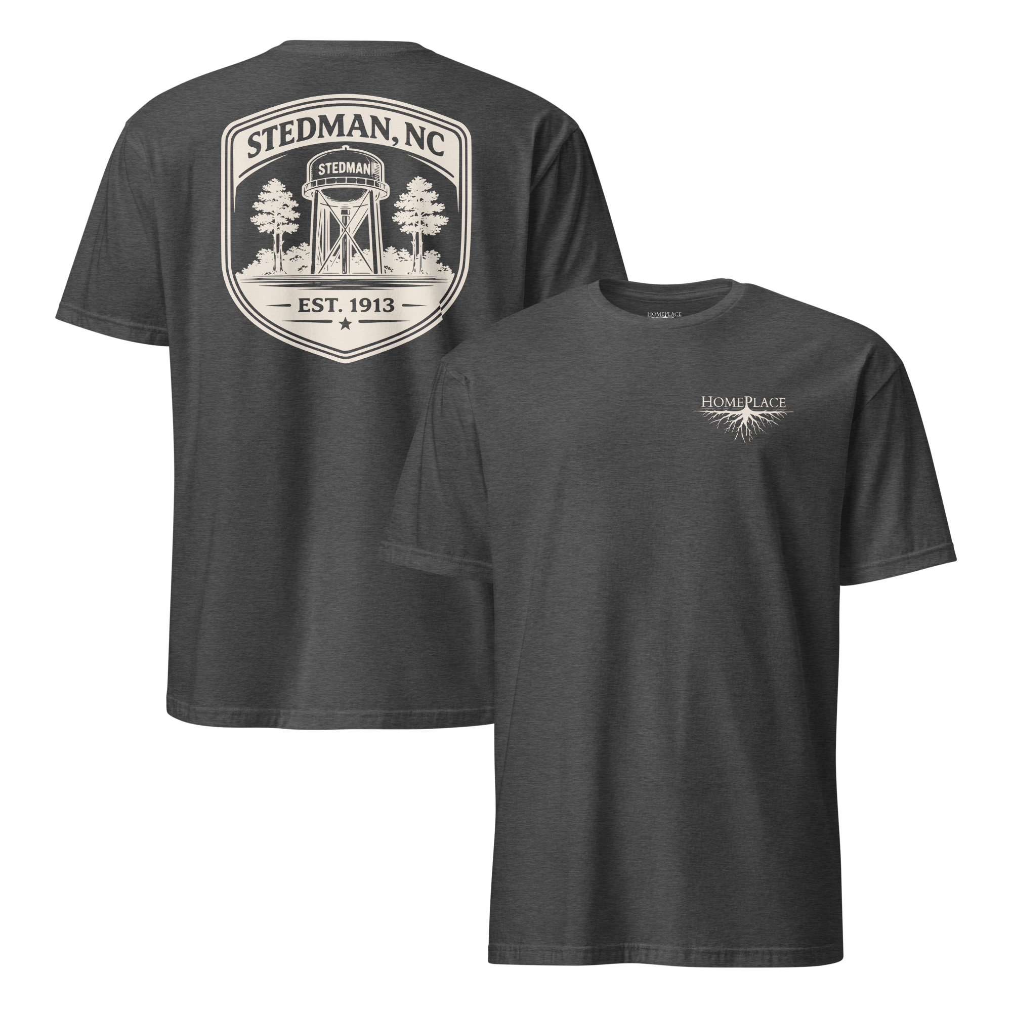 Stedman, NC - Water Tower Shield Badge - Unisex T-Shirt