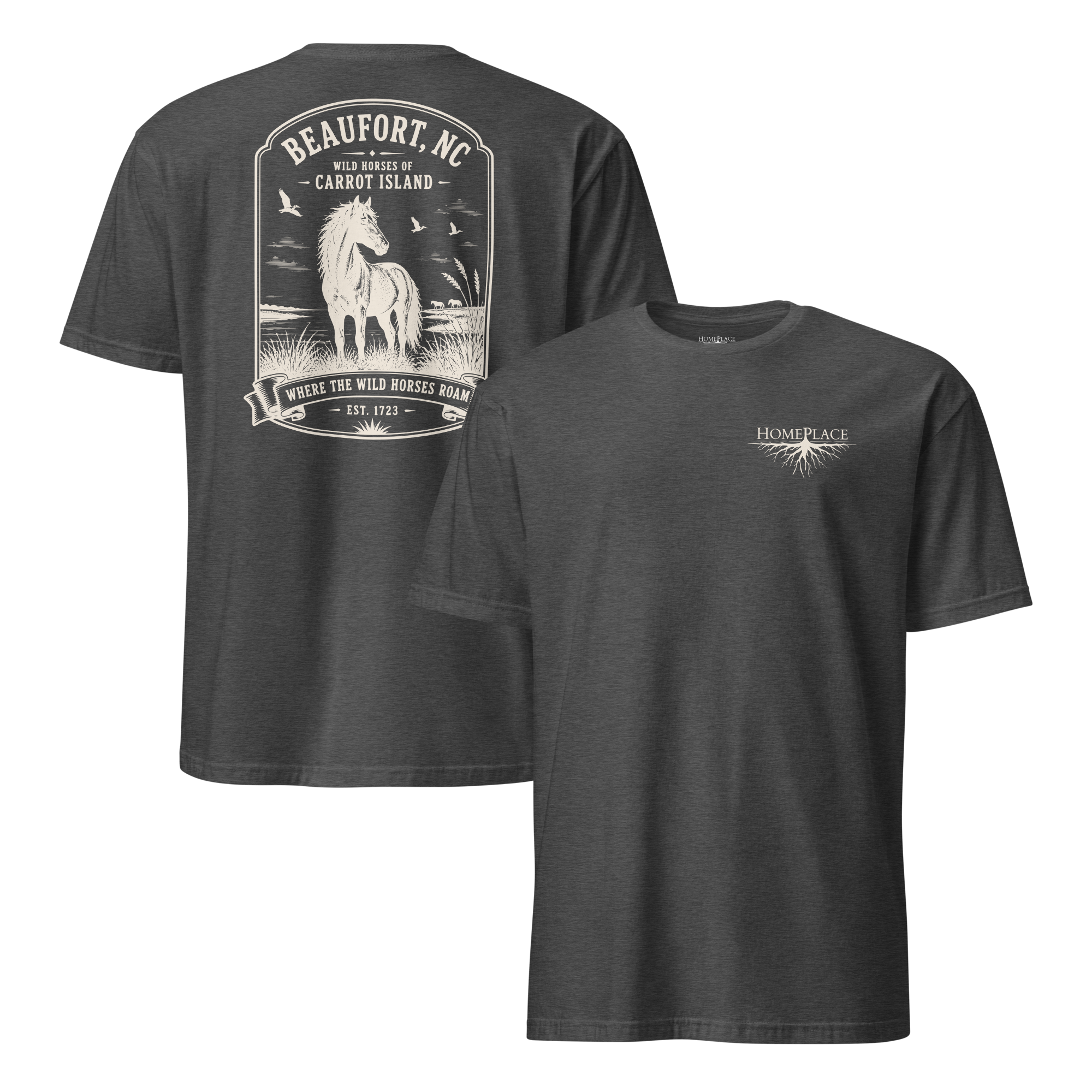 Beaufort, NC - Wild Horses of Carrot Island - Unisex T-Shirt