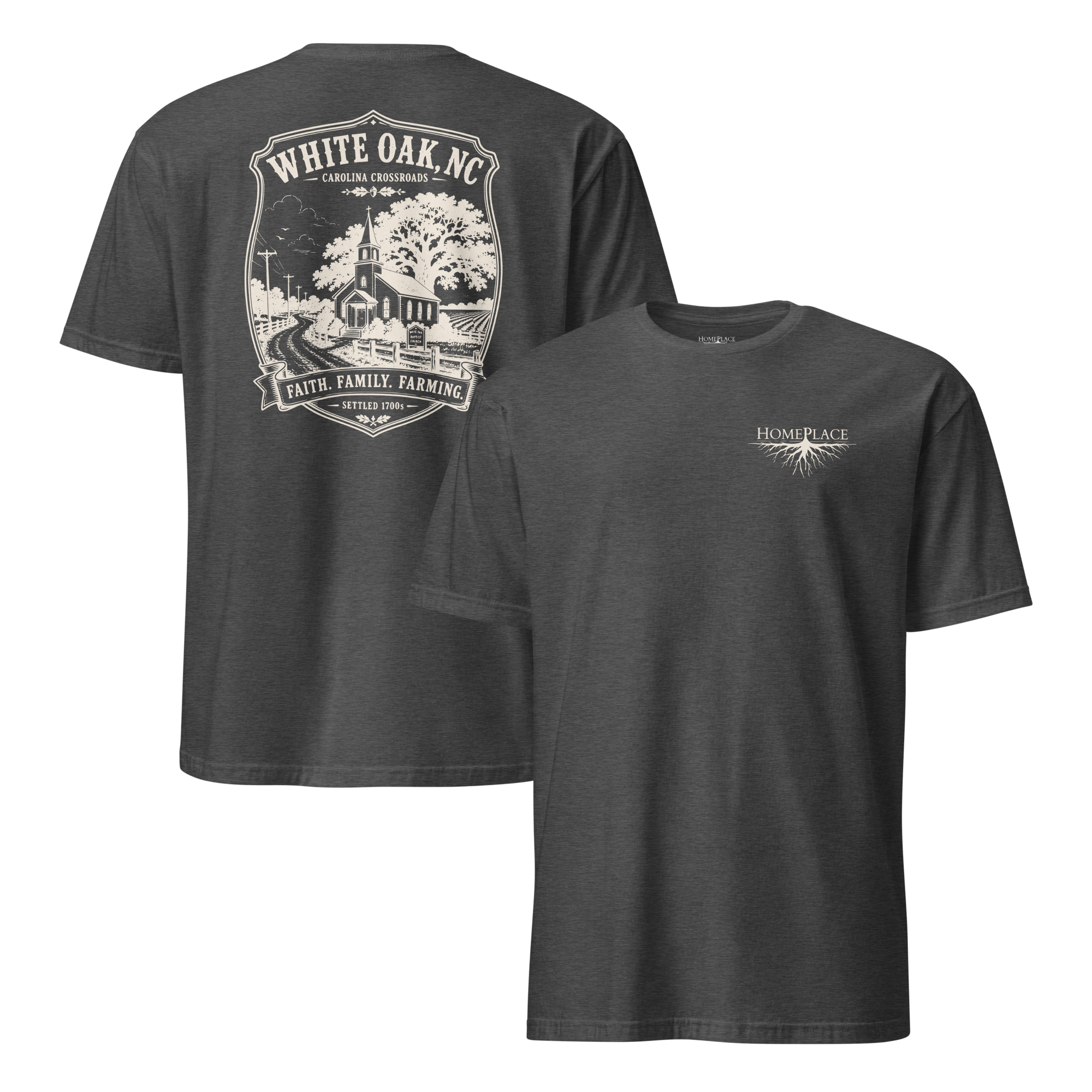 White Oak, NC - Faith, Family, Farming - Unisex T-Shirt