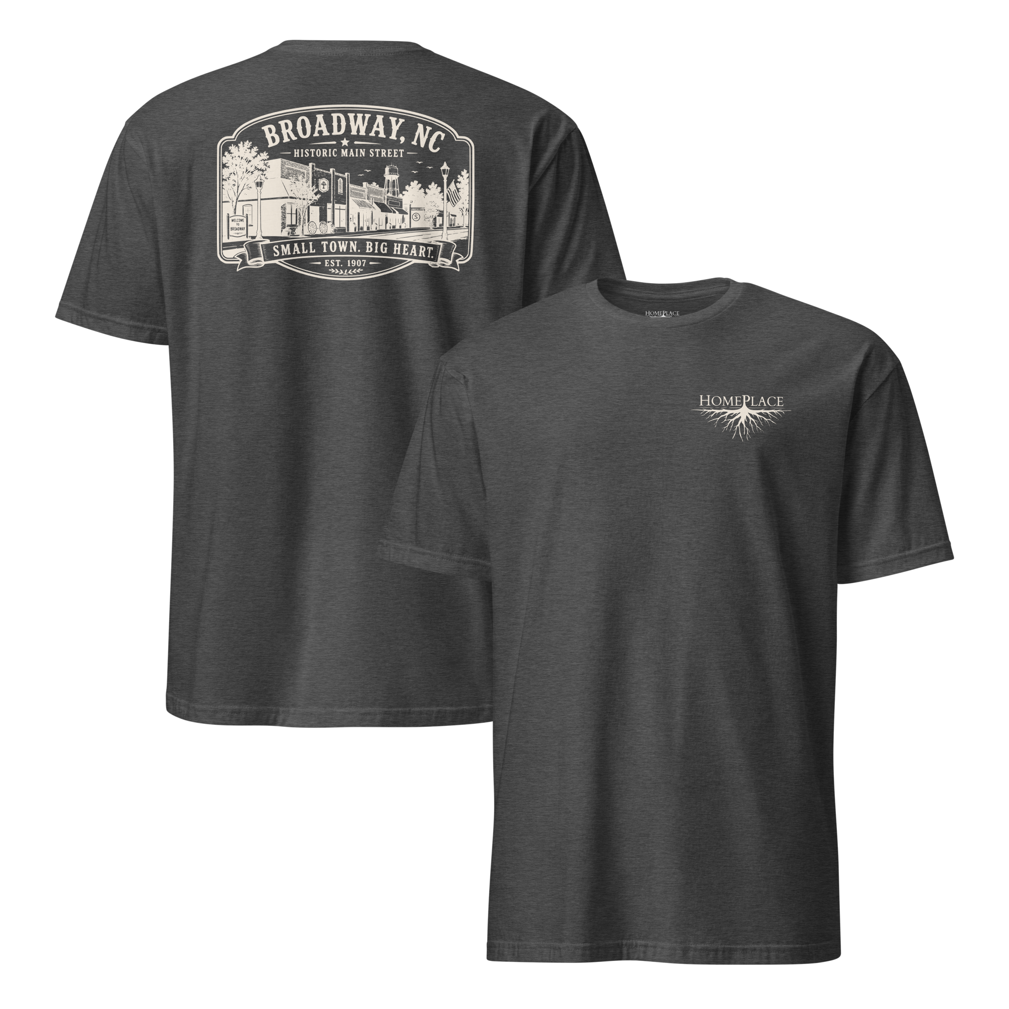 Broadway, NC - Main Street - Short-Sleeve Unisex