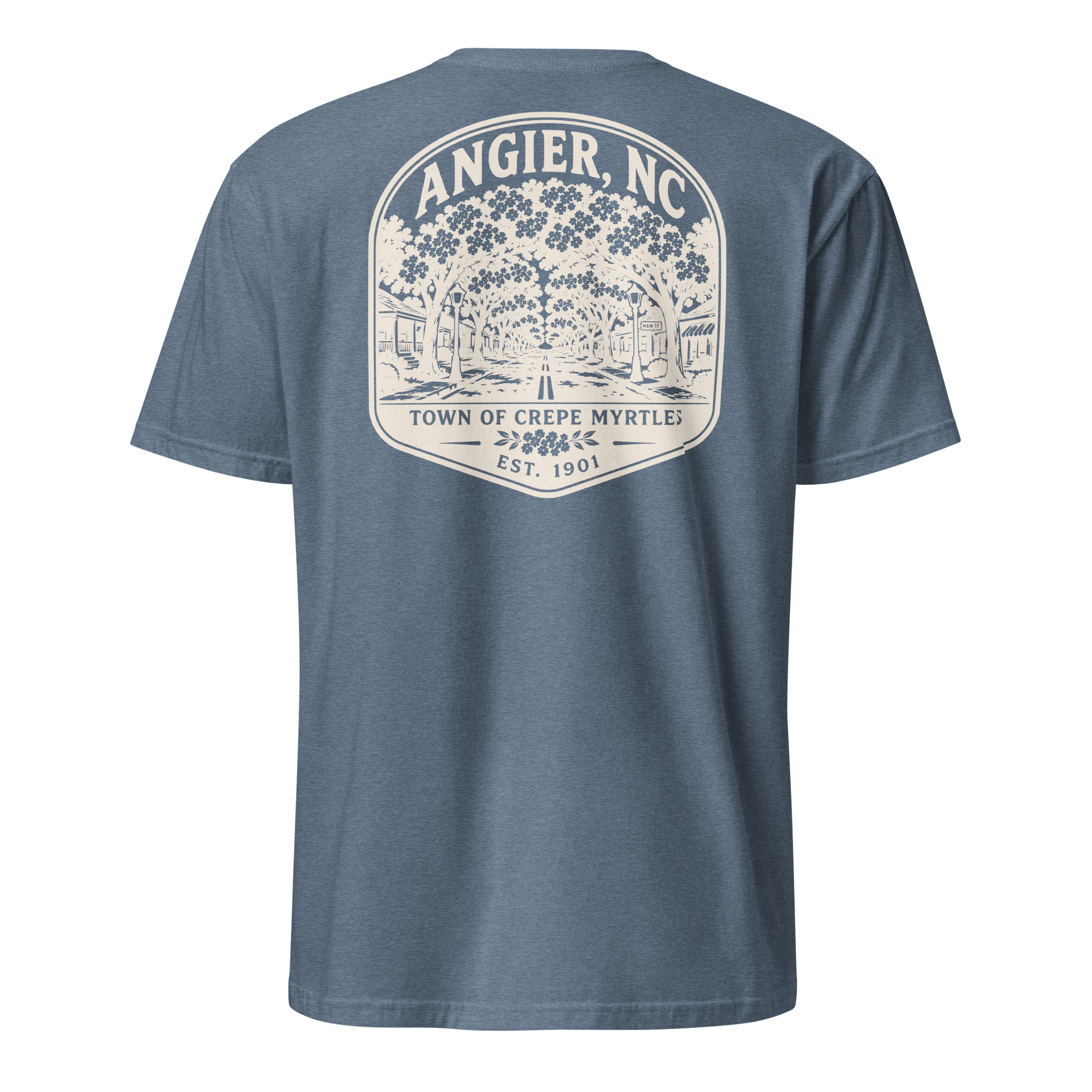 Angier, NC - Street of Crepe Myrtles - Unisex T-Shirt