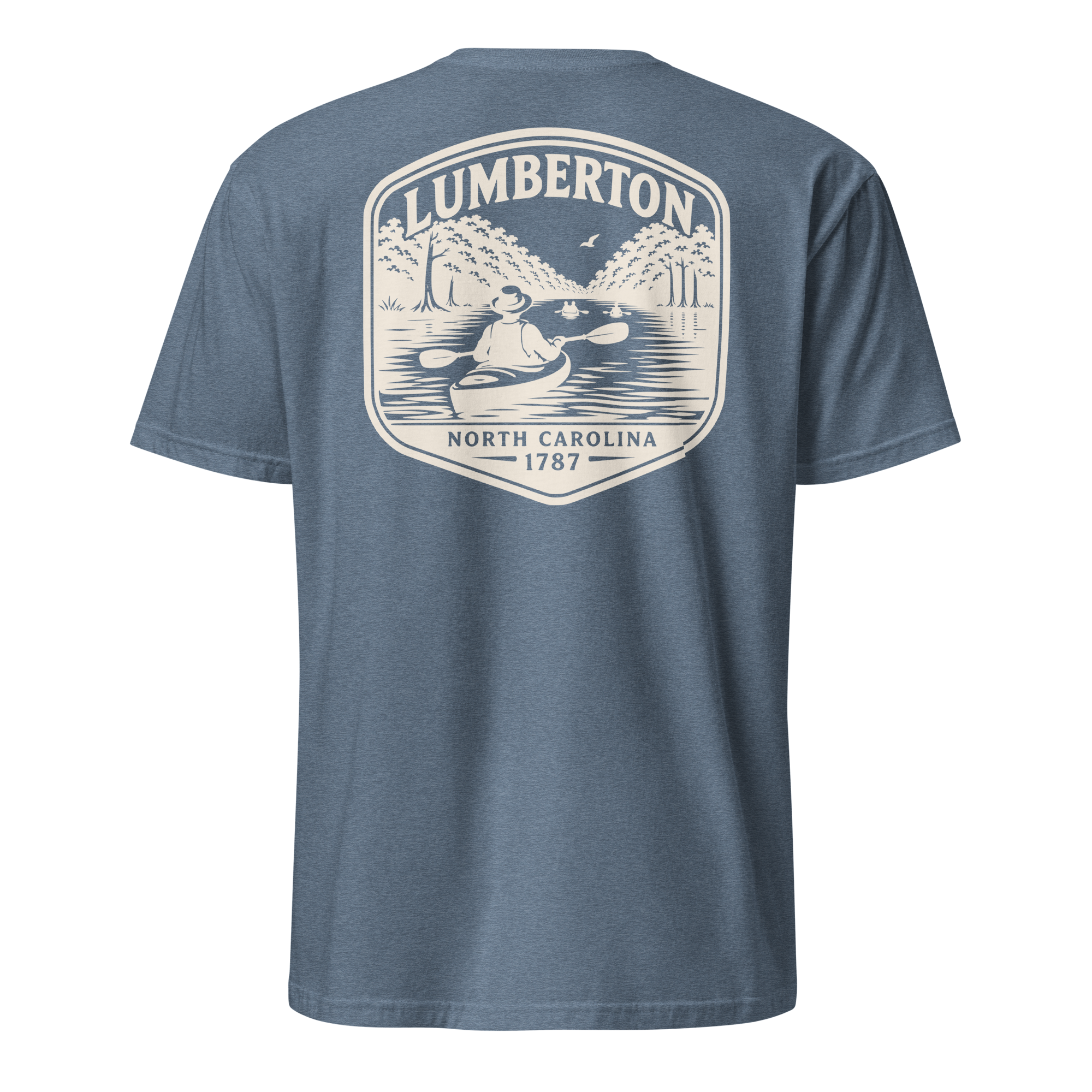 Lumberton, NC - Kayak on the River - Unisex T-Shirt
