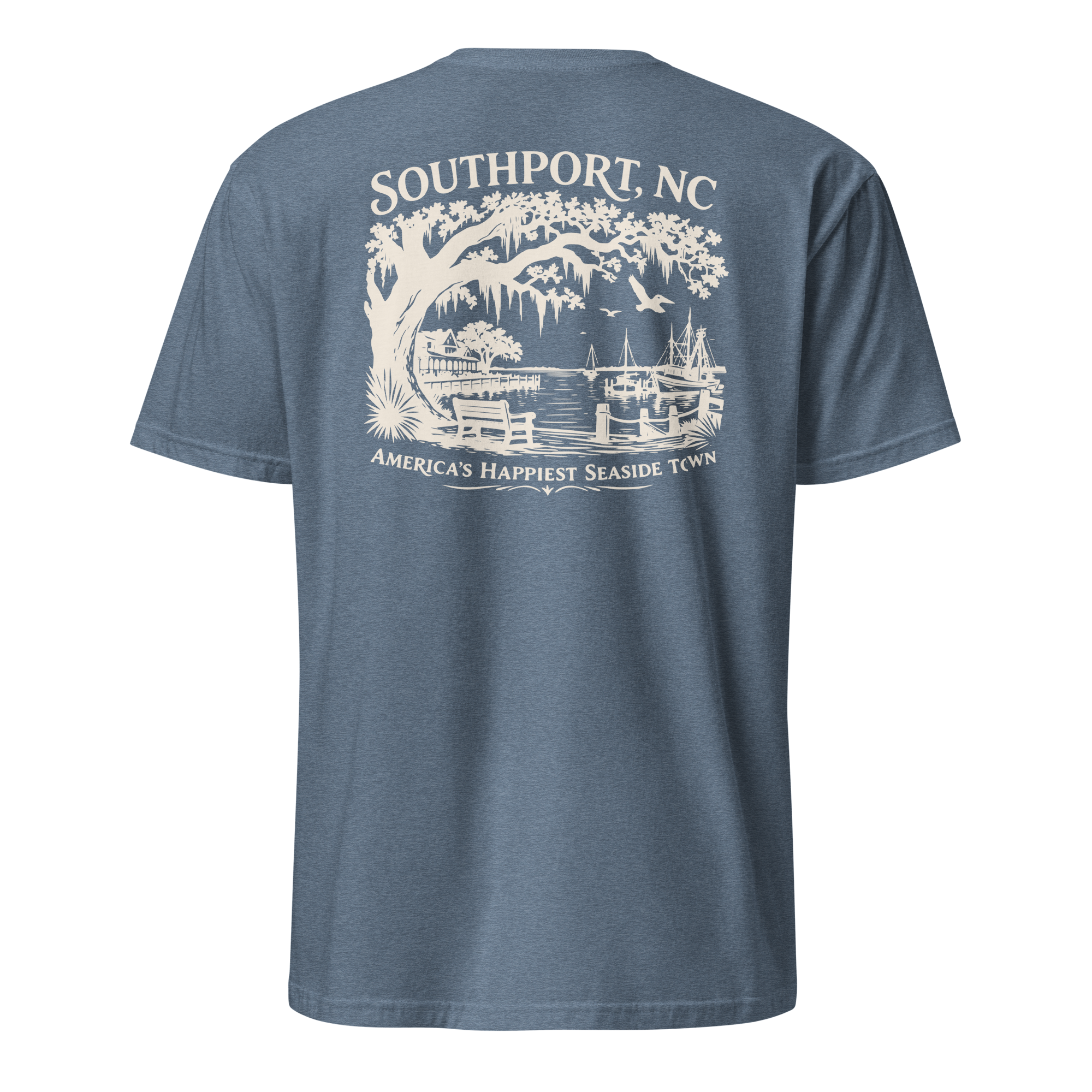 Southport, NC - Happy Seaside Town- Unisex T-Shirt