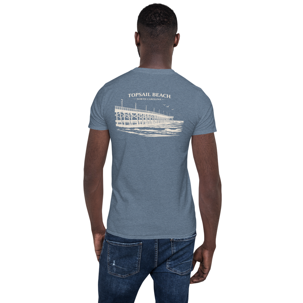 Topsail Beach, NC - Topsail Beach Pier - Unisex T-Shirt