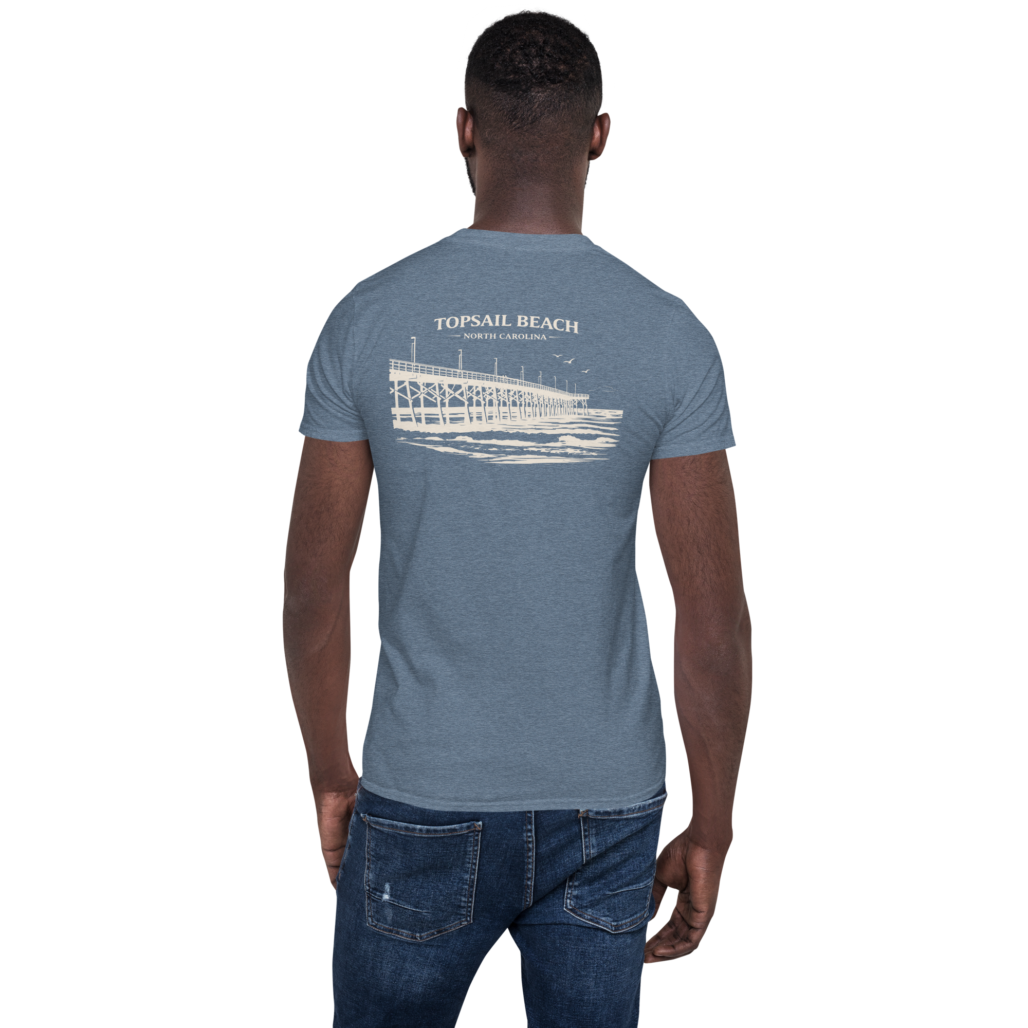 Topsail Beach, NC - Topsail Beach Pier - Unisex T-Shirt