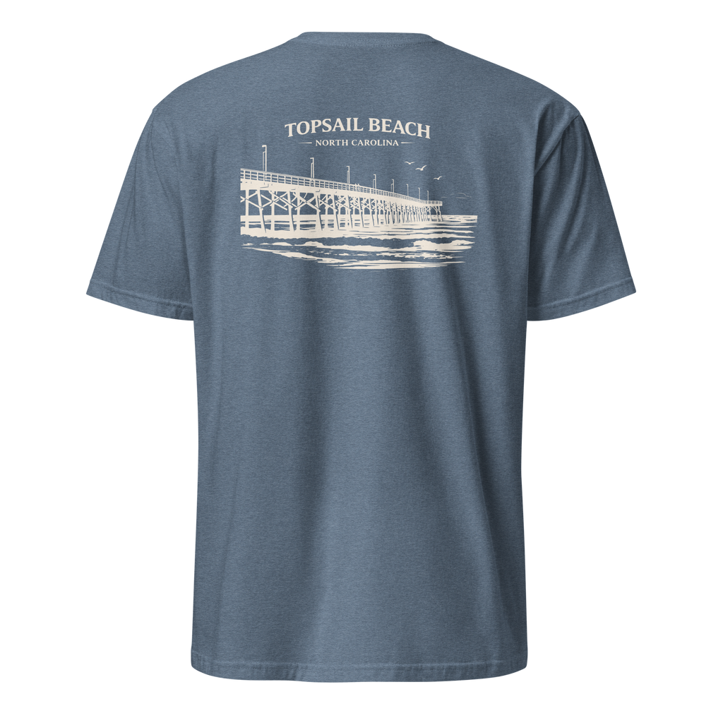 Topsail Beach, NC - Topsail Beach Pier - Unisex T-Shirt