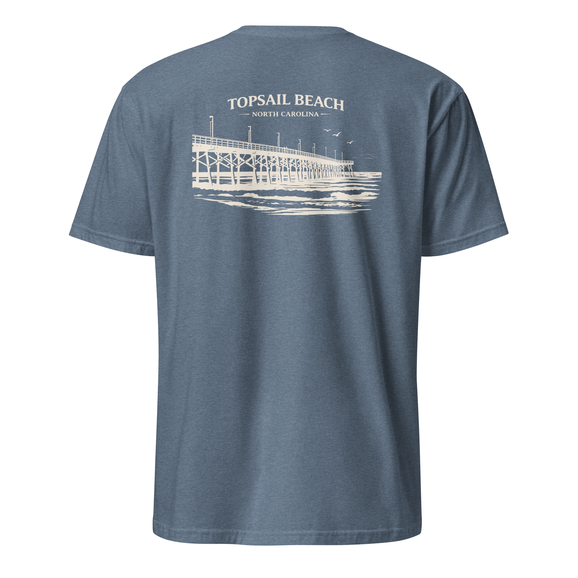 Topsail Beach, NC - Topsail Beach Pier - Unisex T-Shirt