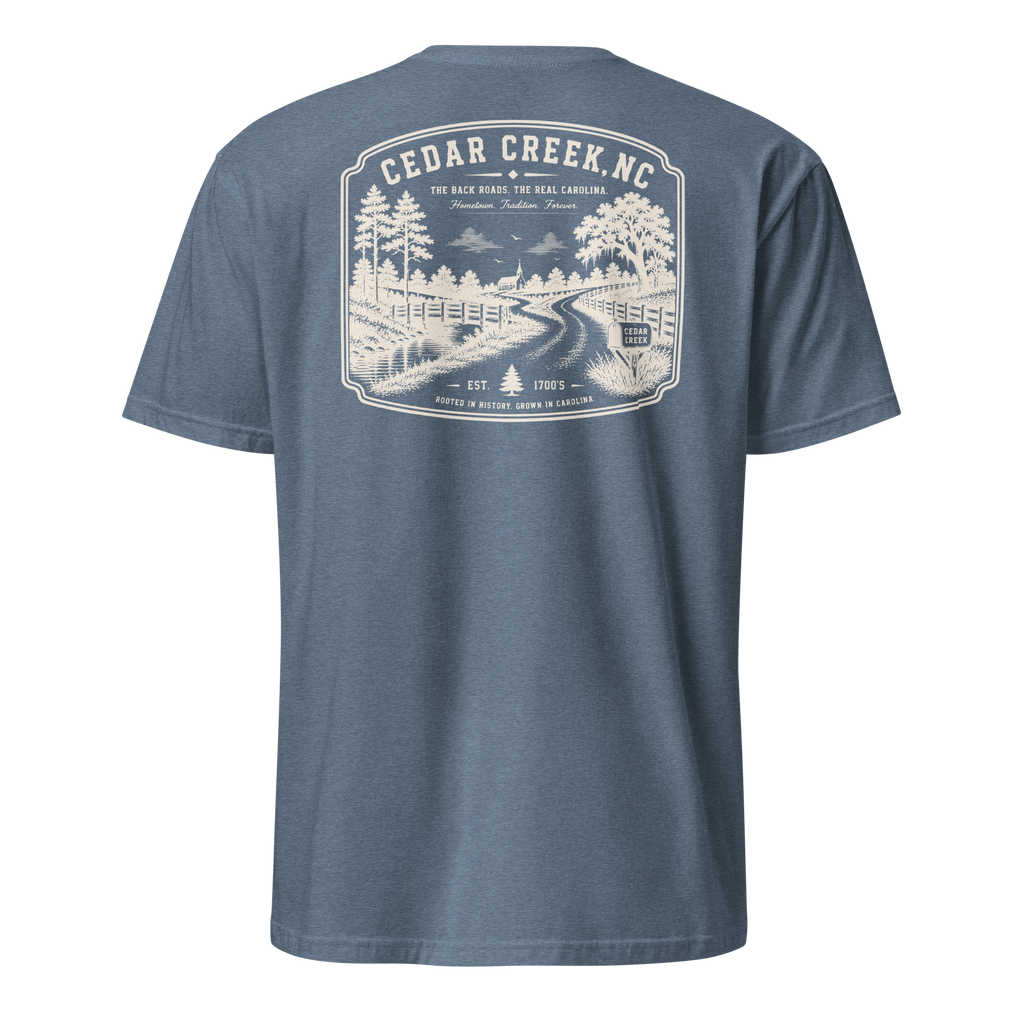 Cedar Creek, NC - The Back Roads - Unisex T-Shirt