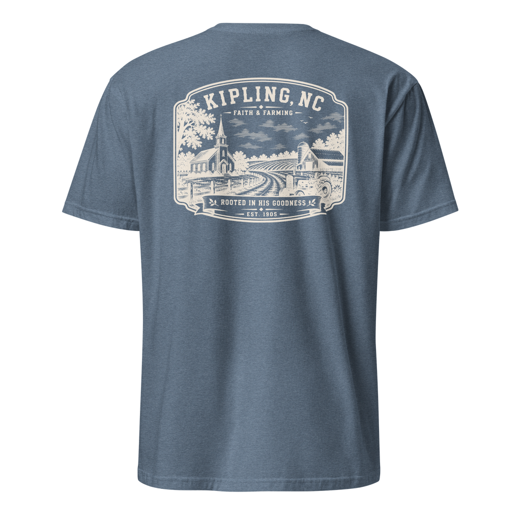 Kipling, NC - Faith & Farming - Unisex T-Shirt