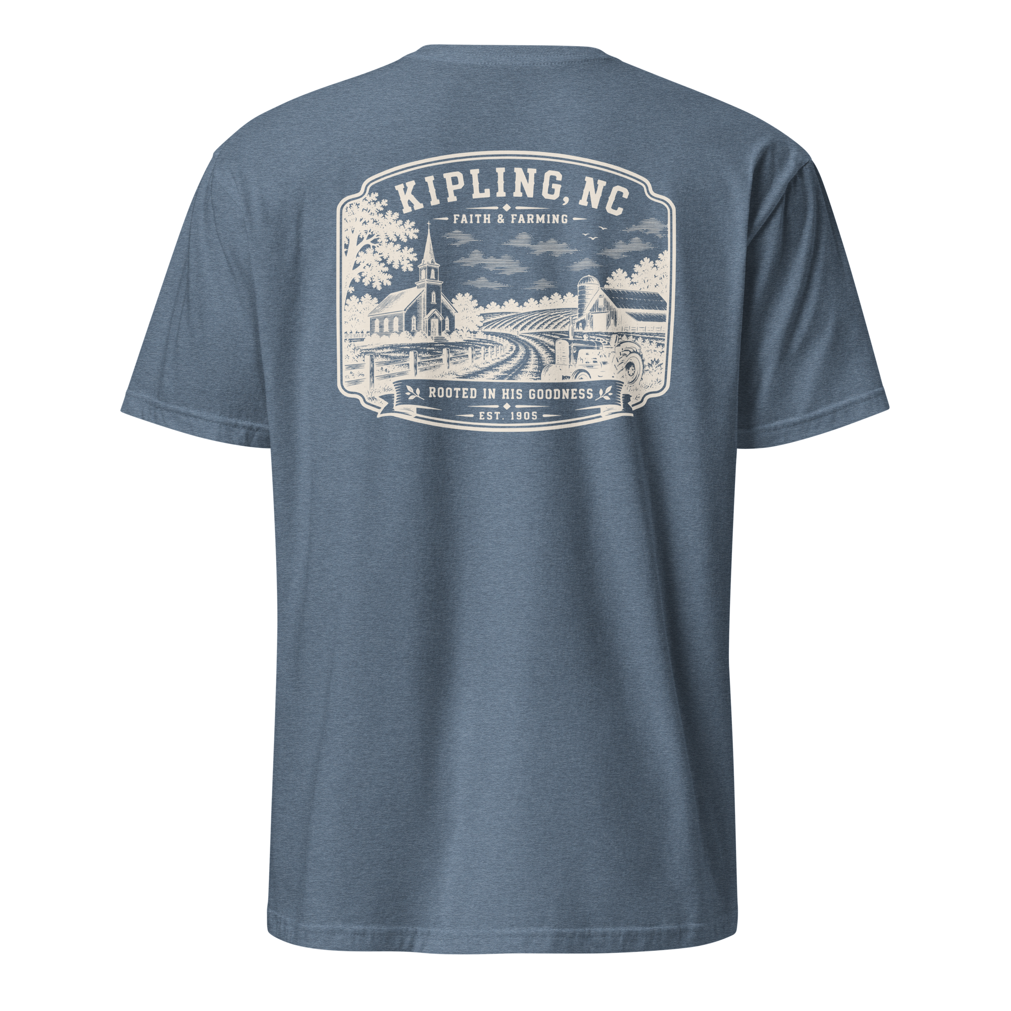Kipling, NC - Faith & Farming - Unisex T-Shirt