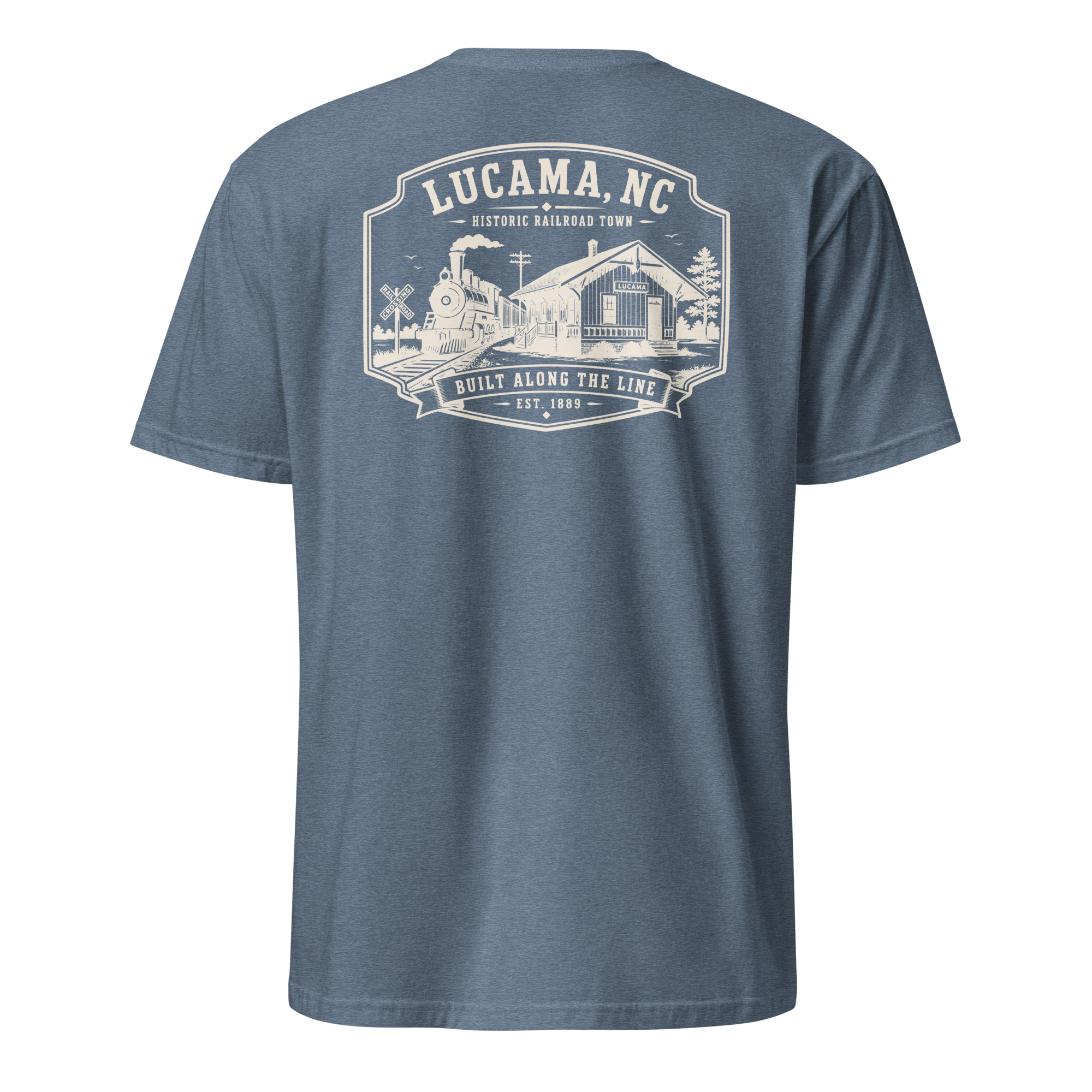 Lucama, NC - Built Along The Line - Unisex T-Shirt