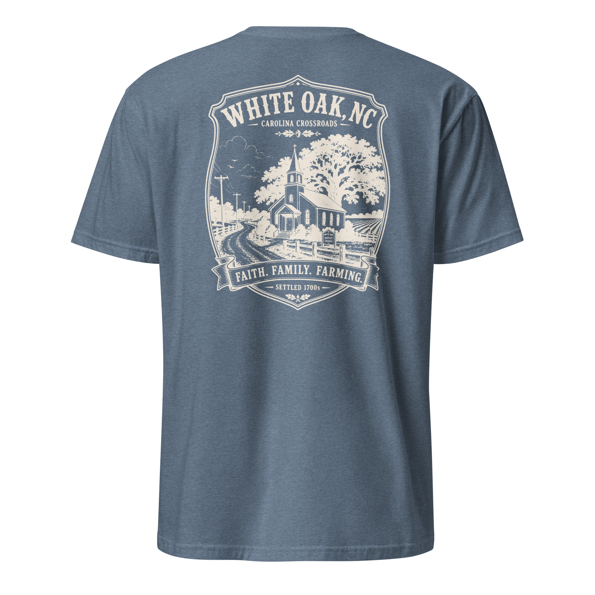 White Oak, NC - Faith, Family, Farming - Unisex T-Shirt