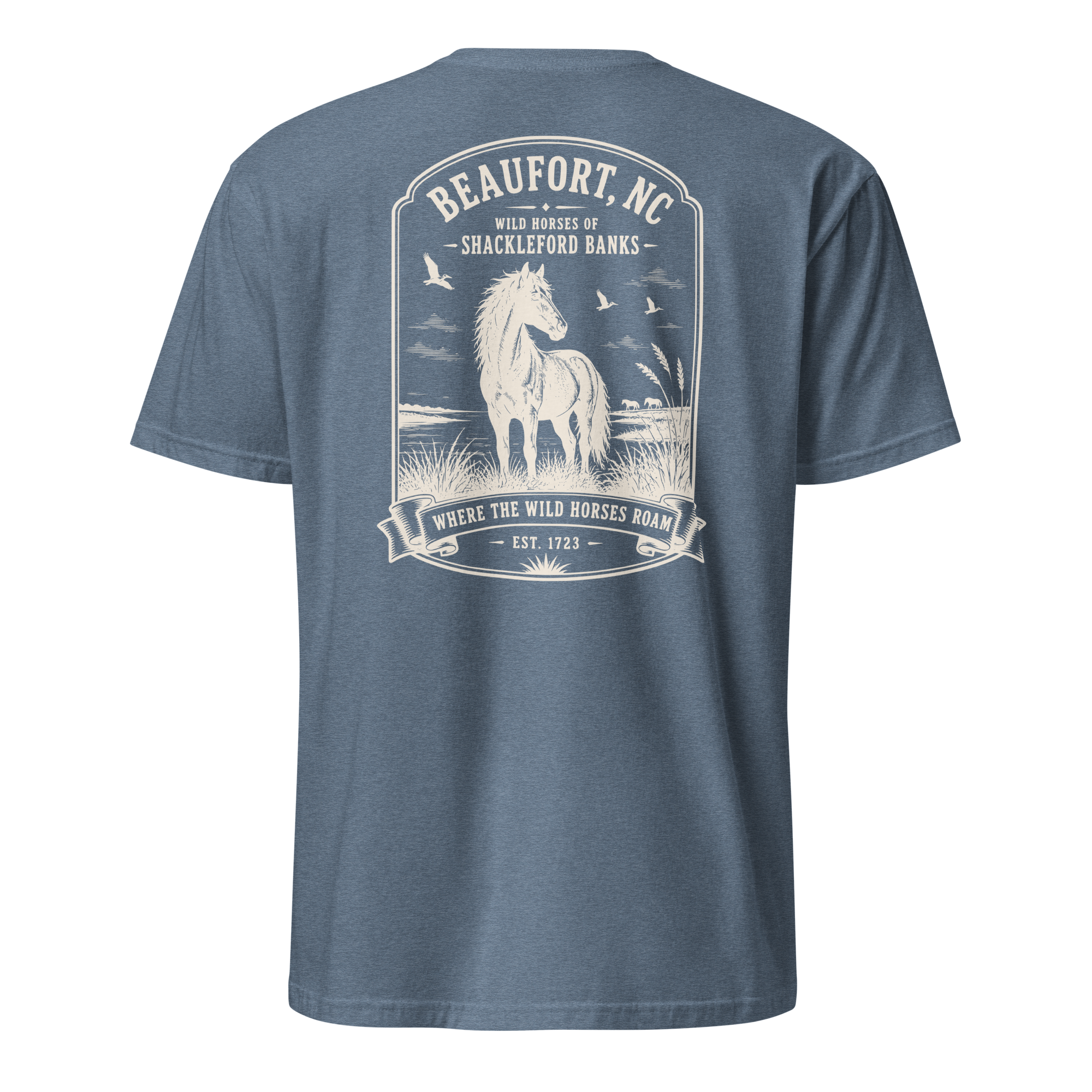 Beaufort, NC - Wild Horses of Shackleford Banks - Unisex T-Shirt