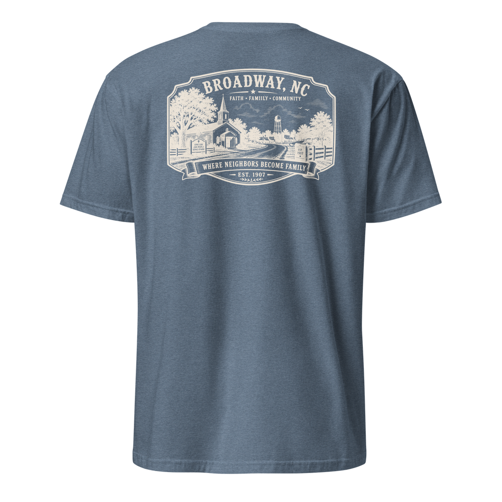 Broadway, NC - Faith, Family, Community - Short-Sleeve Unisex