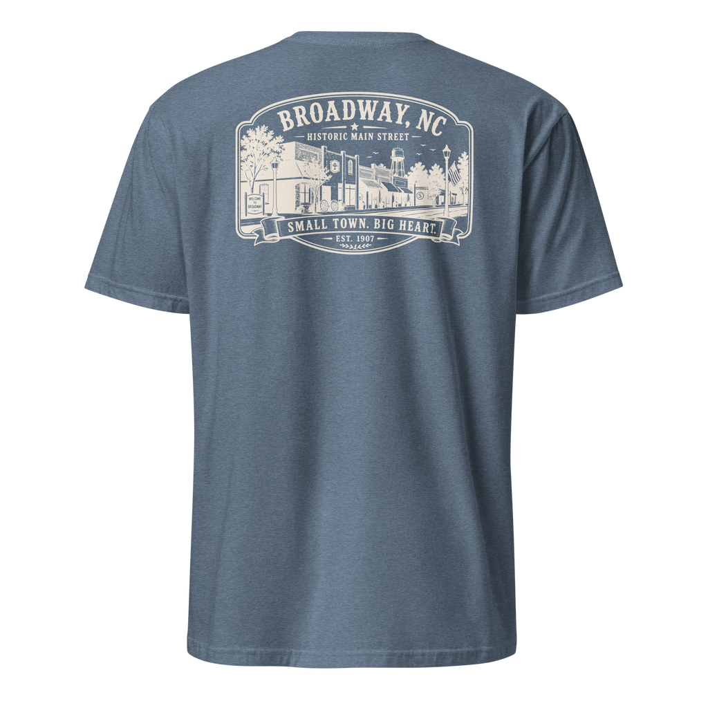 Broadway, NC - Main Street - Short-Sleeve Unisex