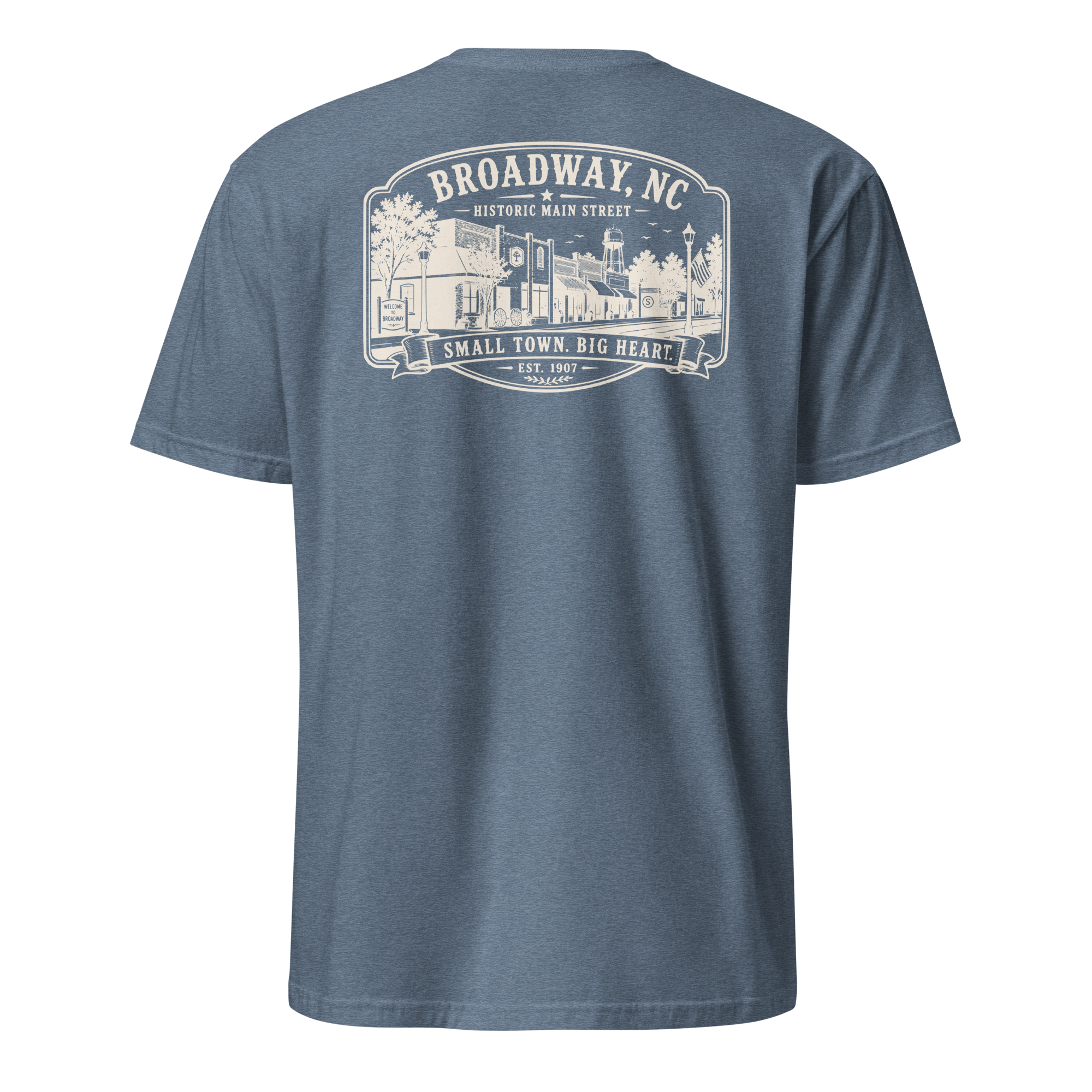 Broadway, NC - Main Street - Short-Sleeve Unisex
