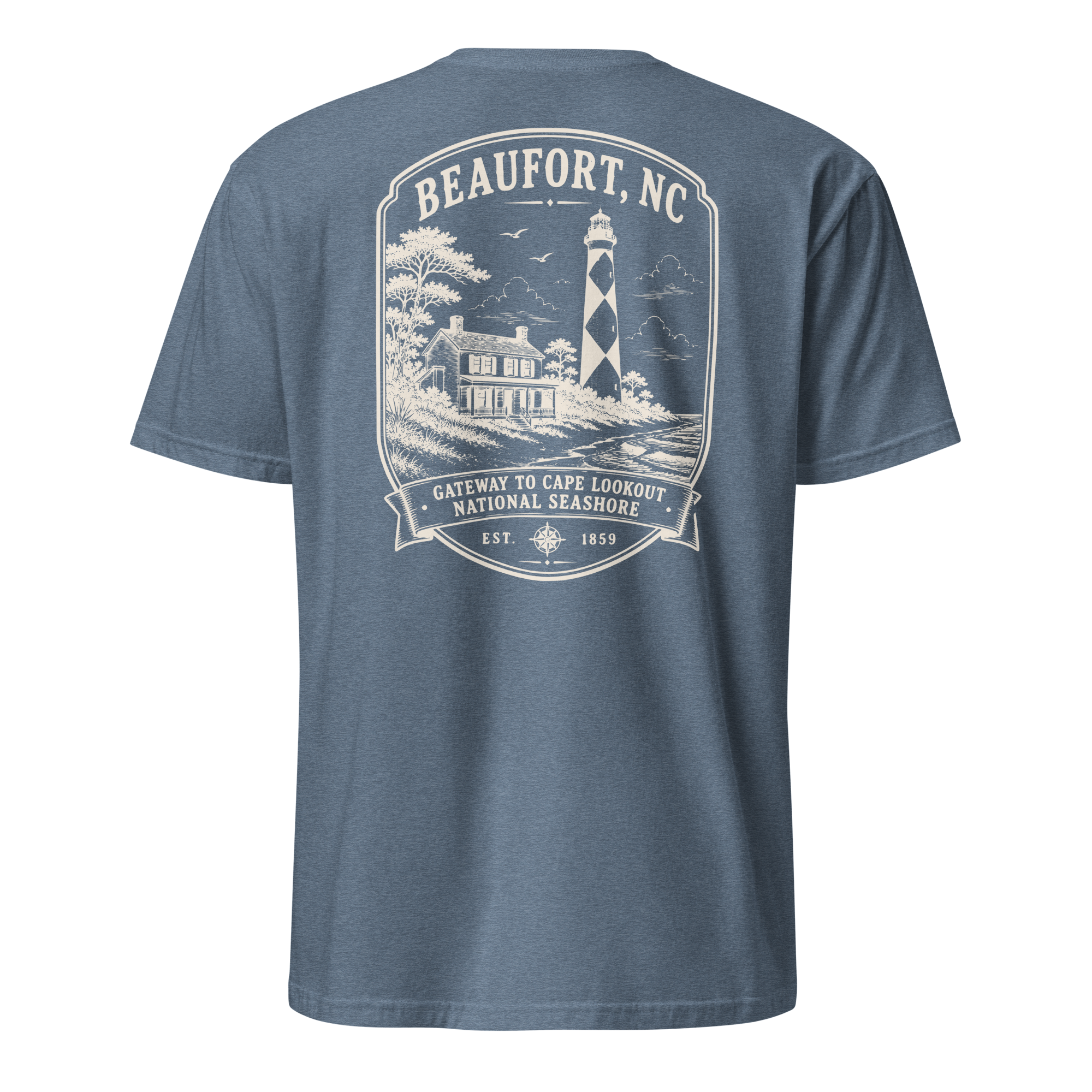 Beaufort, NC - Gateway To Cape Lookout - Short-Sleeve Unisex
