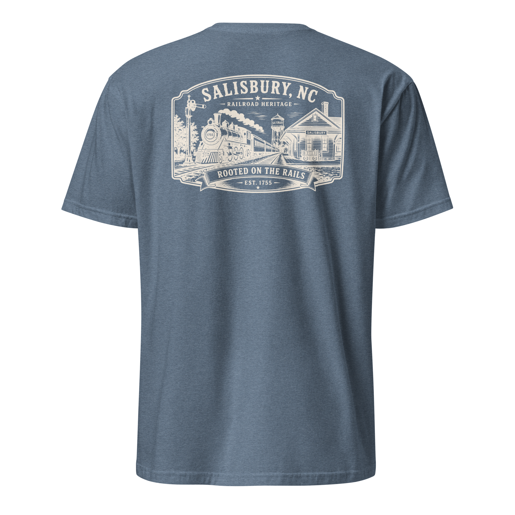 Salisbury, NC - Rooted On The Rails - Short-Sleeve Unisex