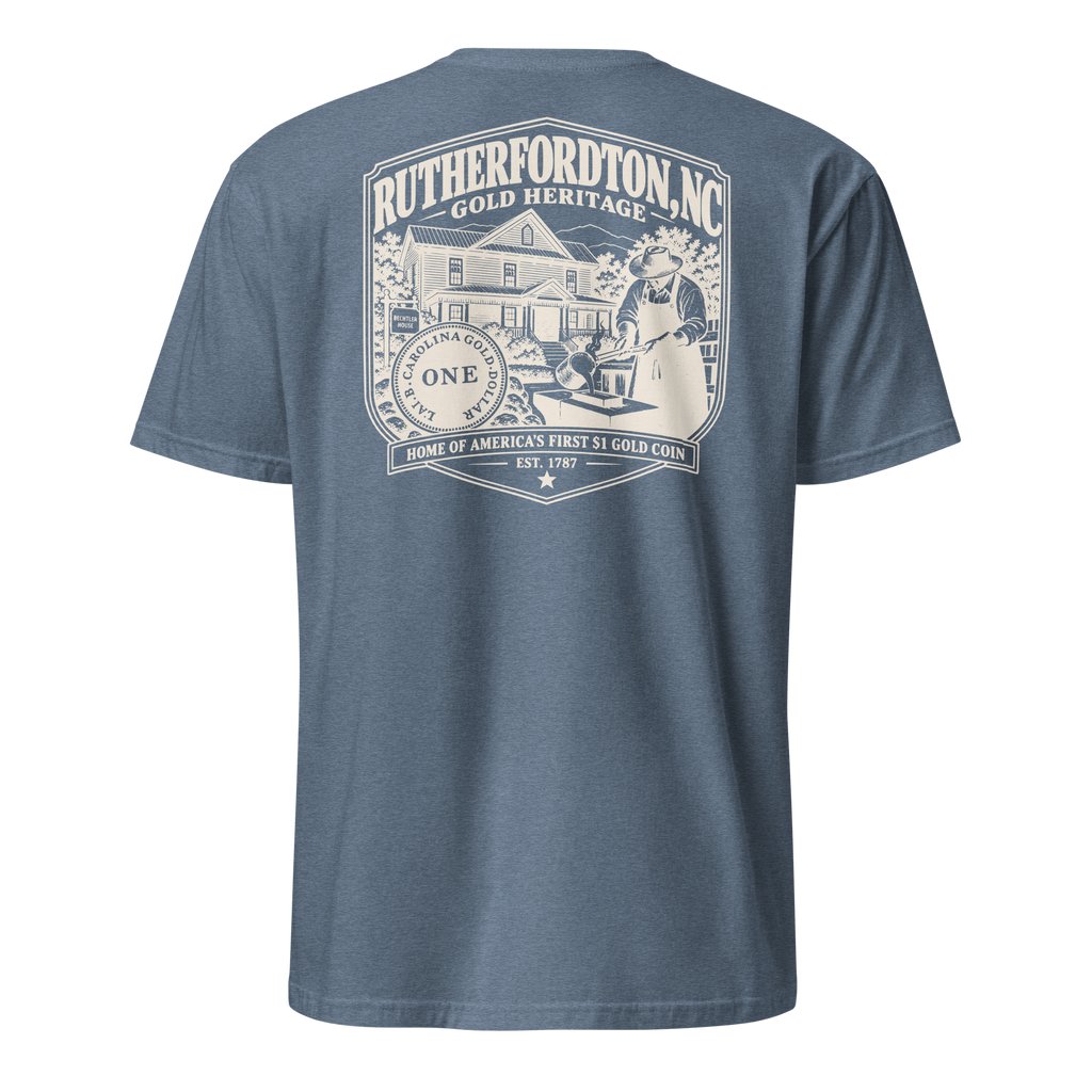 Rutherfordton, NC - Gold Heritage - Short-Sleeve Unisex T-Shirt