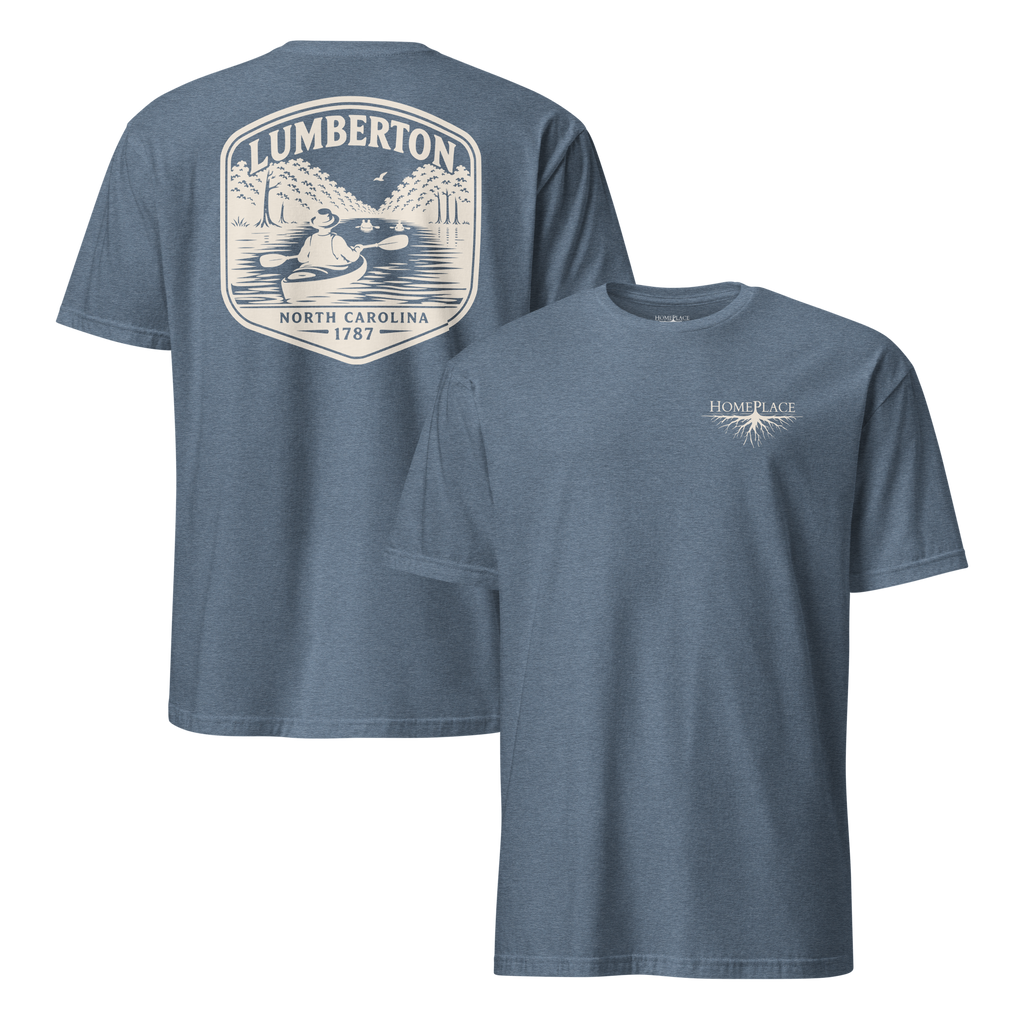 Lumberton, NC - Kayak on the River - Unisex T-Shirt