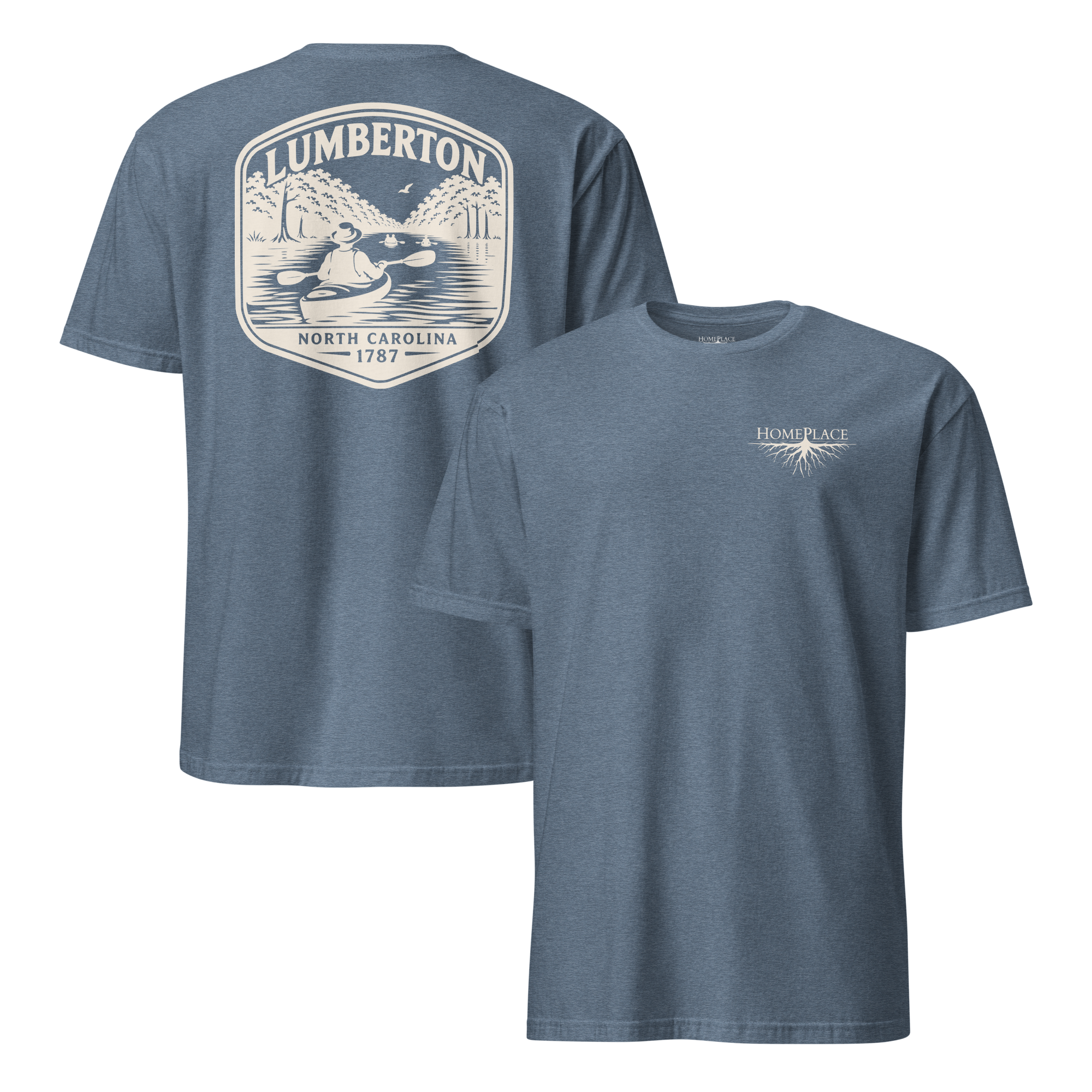 Lumberton, NC - Kayak on the River - Unisex T-Shirt