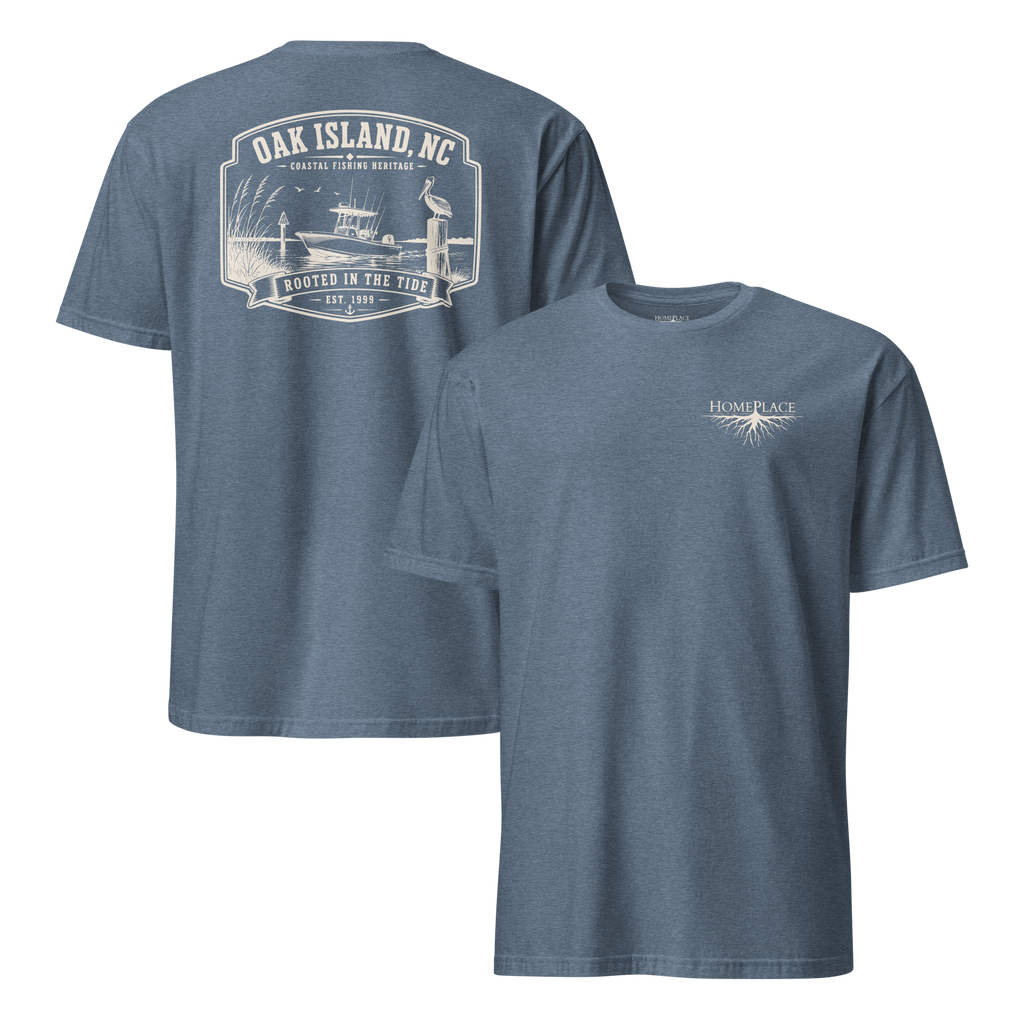 Oak Island, NC - Rooted In The Tide - Unisex T-Shirt