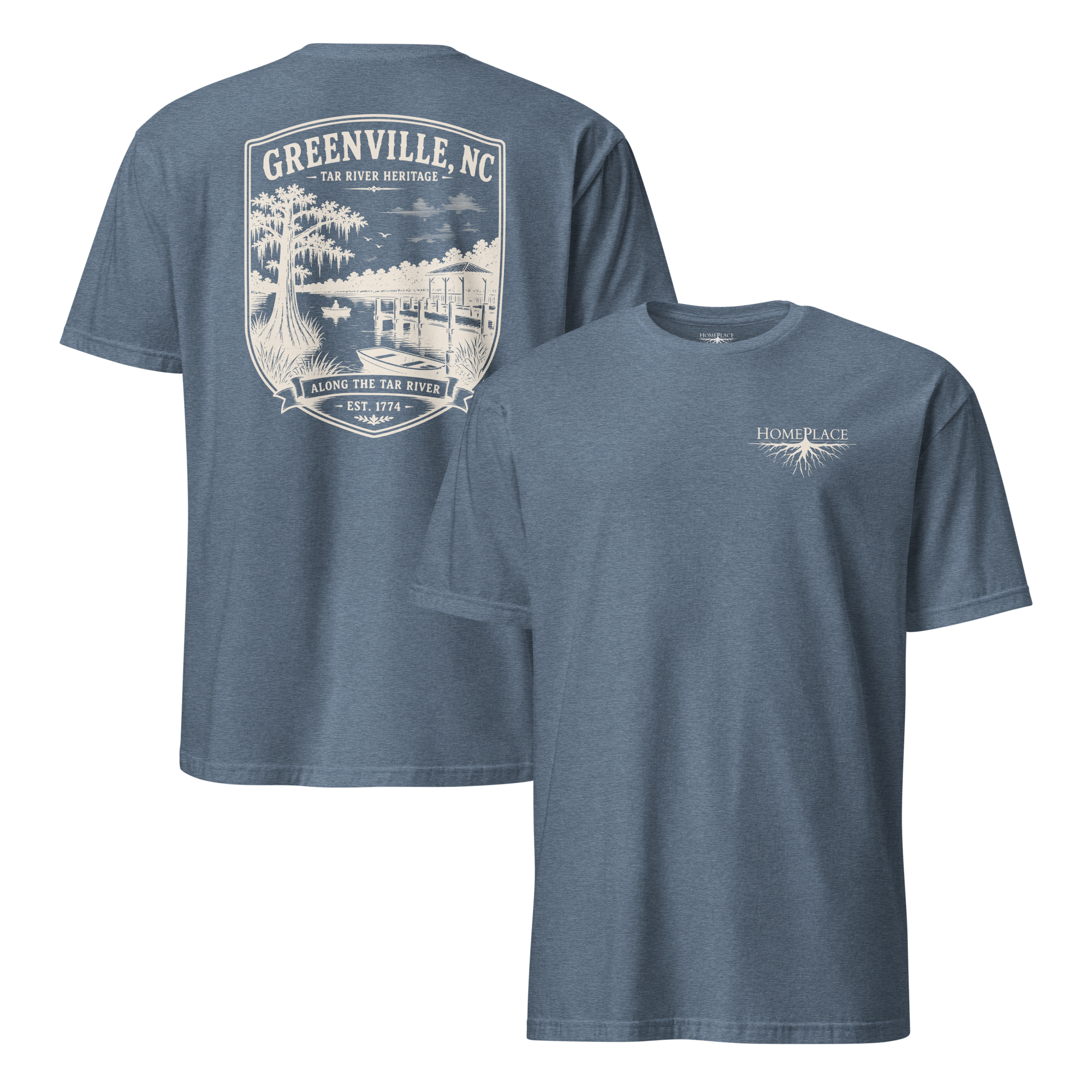 Greenville, NC - Along The Tar - Short-Sleeve Unisex
