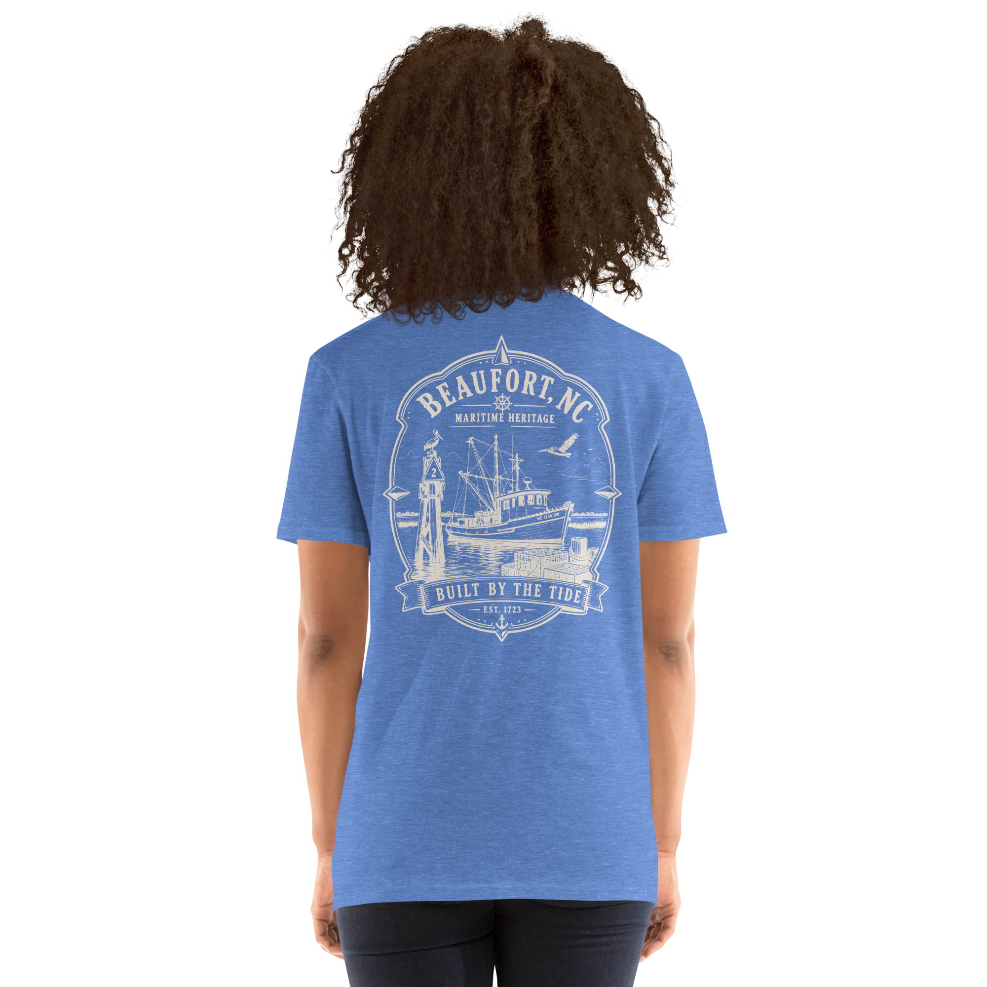 Beaufort, NC - Built By The Tide - Unisex T-Shirt