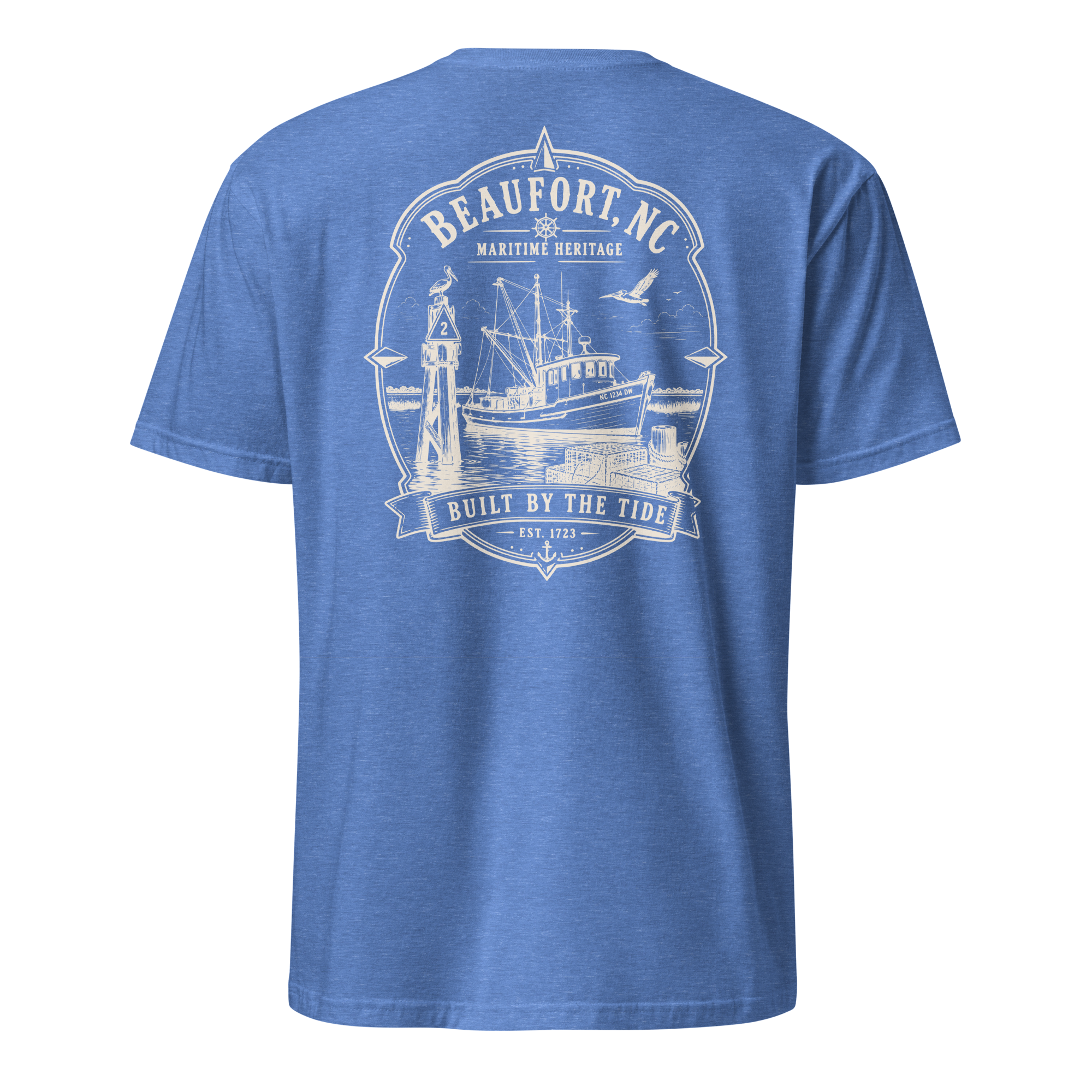 Beaufort, NC - Built By The Tide - Unisex T-Shirt