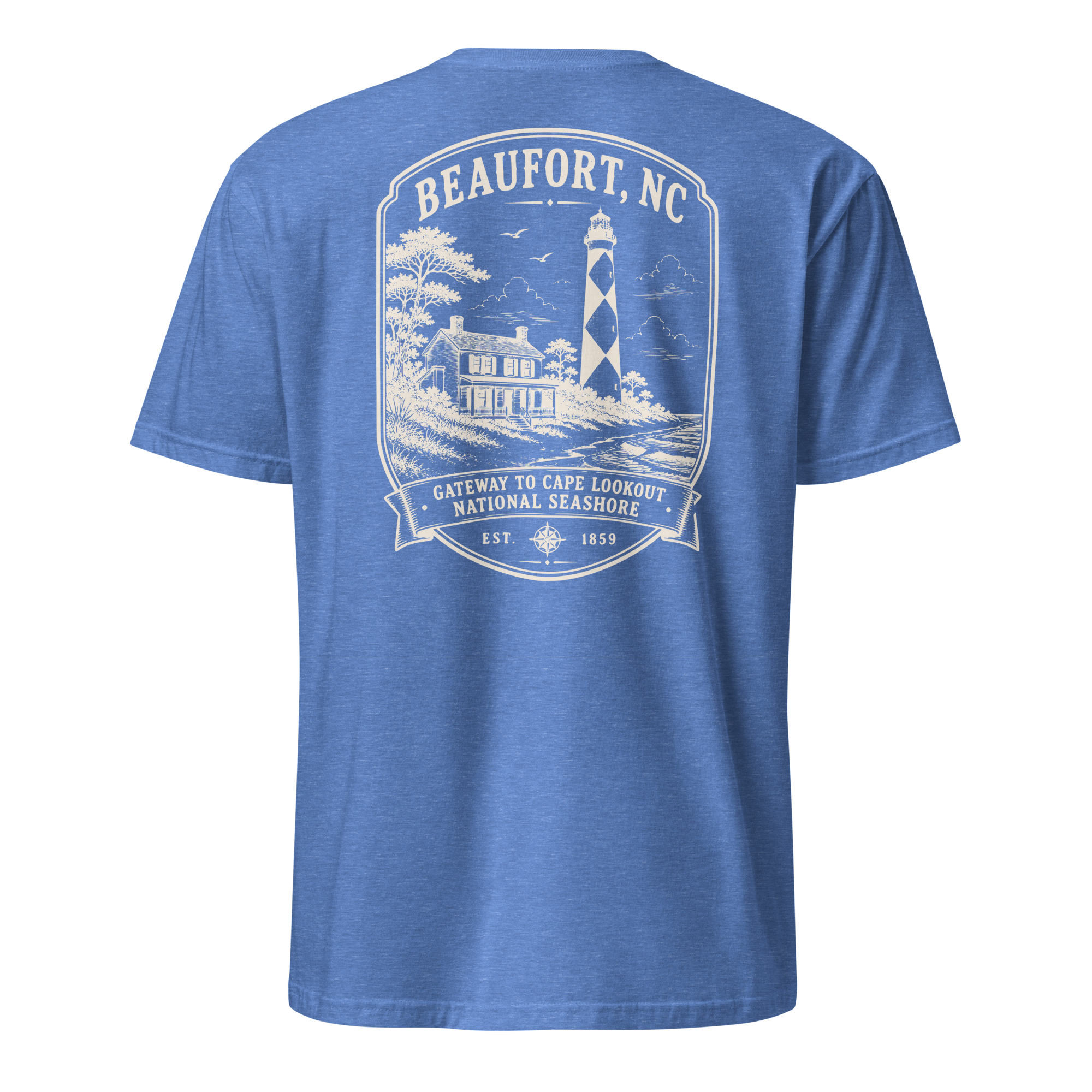 Beaufort, NC - Gateway To Cape Lookout - Short-Sleeve Unisex