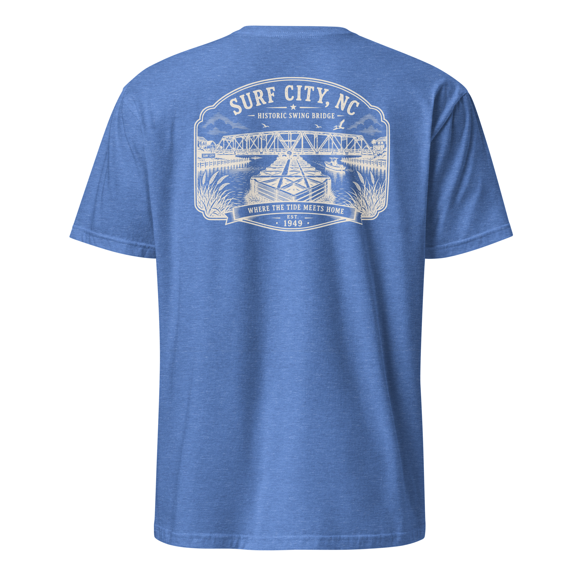 Surf City, NC - Swing Bridge - Short-Sleeve Unisex T-Shirt