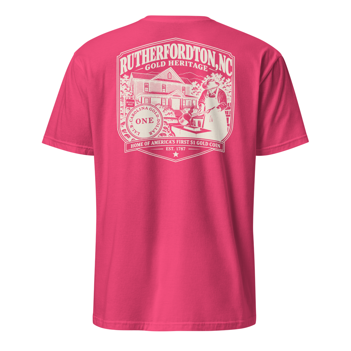 Rutherfordton, NC - Gold Heritage - Short-Sleeve Unisex T-Shirt