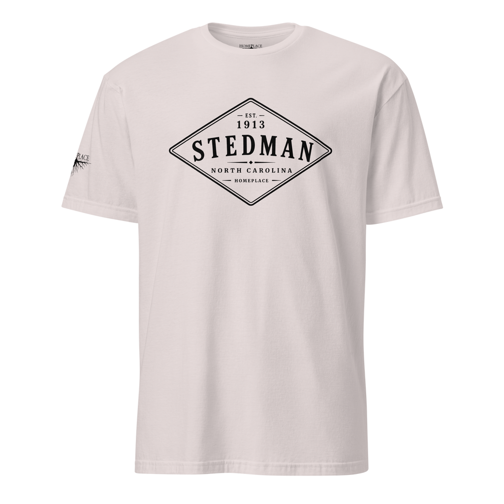 Stedman, NC - Diamond Front Black Ink Short-Sleeve Unisex T-Shirt