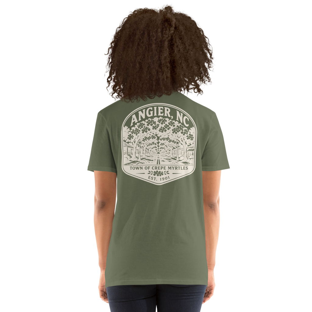 Angier, NC - Street of Crepe Myrtles - Unisex T-Shirt