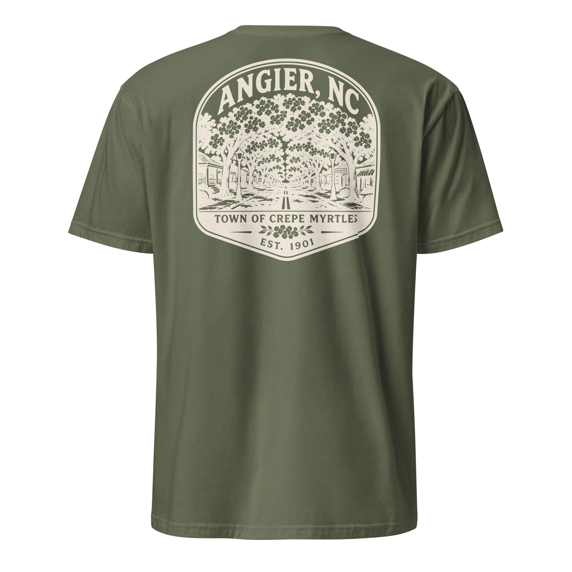 Angier, NC - Street of Crepe Myrtles - Unisex T-Shirt