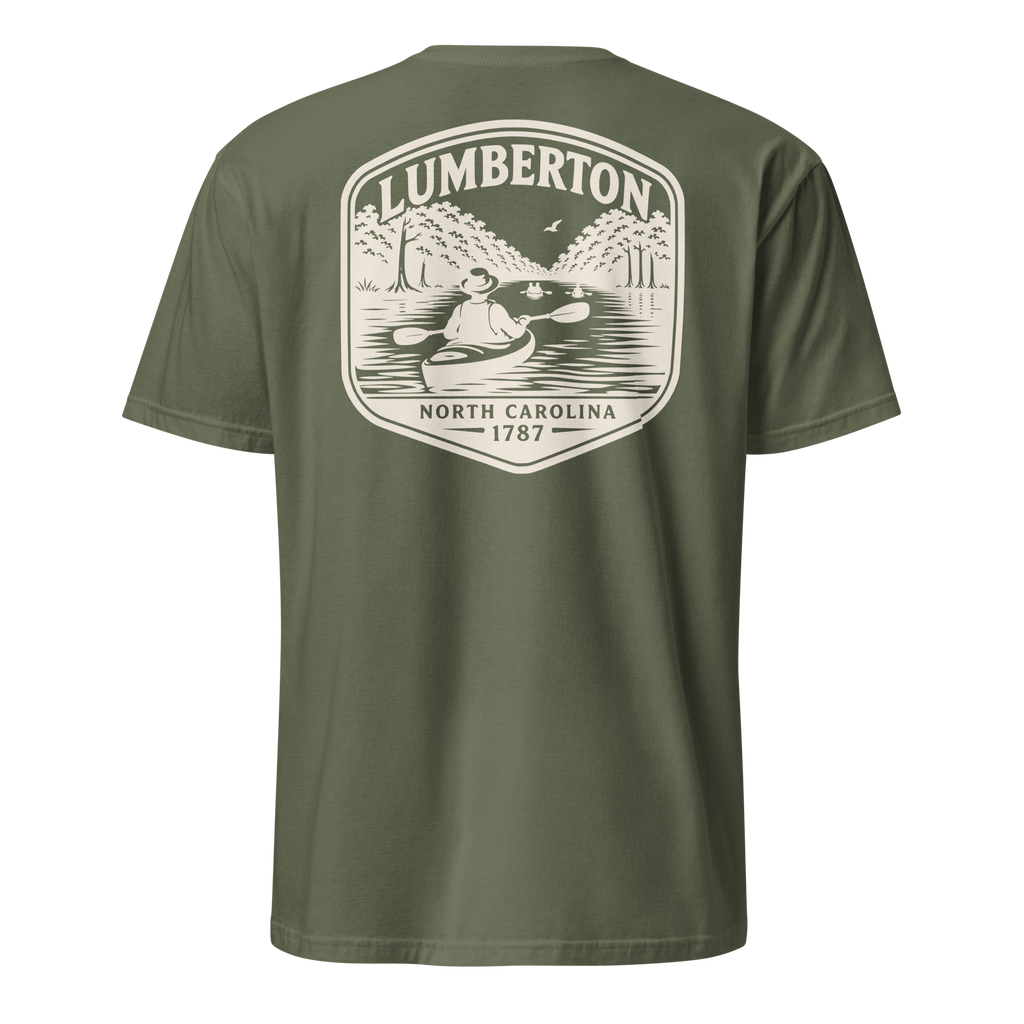 Lumberton, NC - Kayak on the River - Unisex T-Shirt