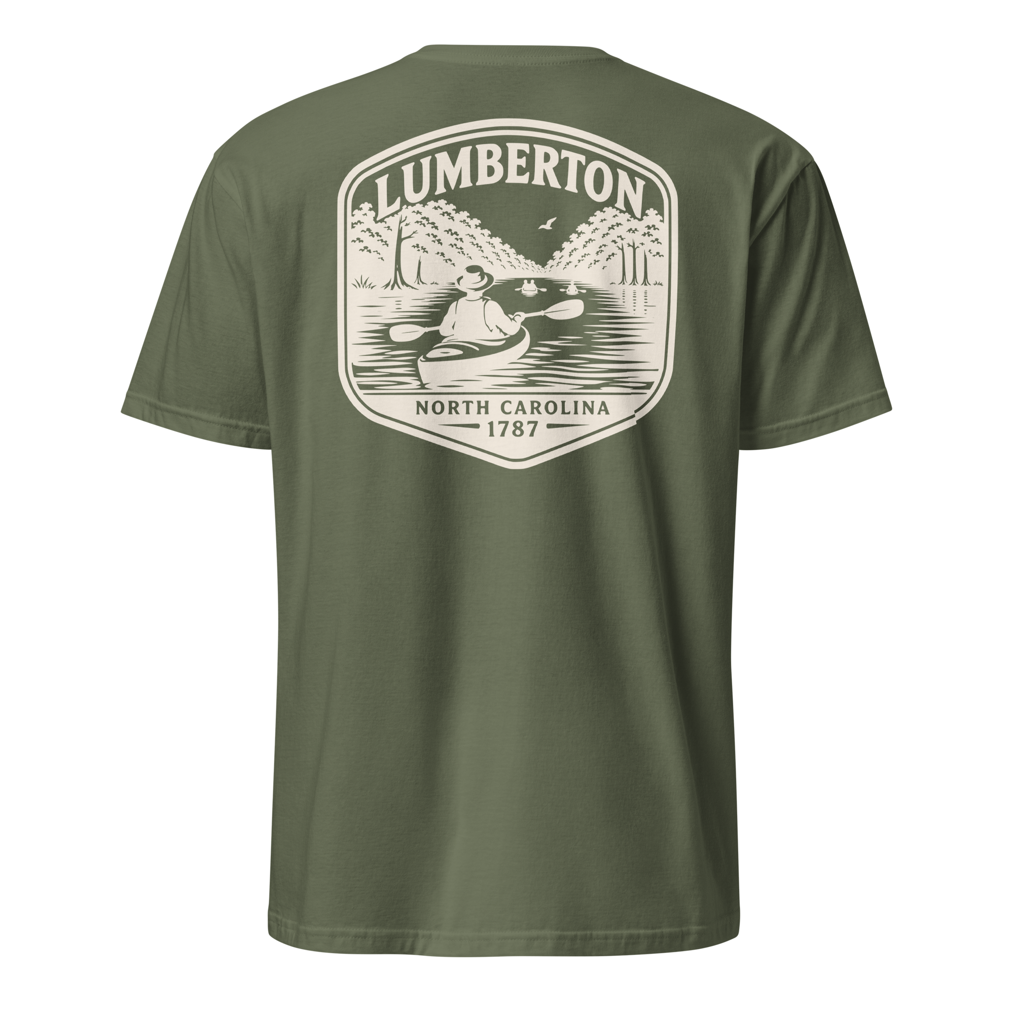 Lumberton, NC - Kayak on the River - Unisex T-Shirt