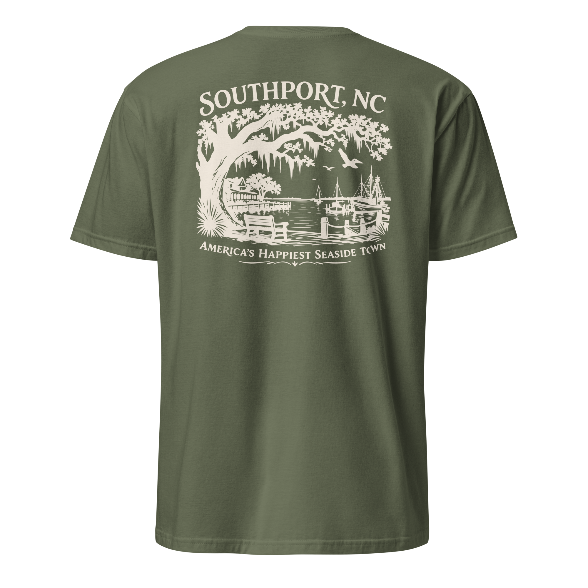 Southport, NC - Happy Seaside Town- Unisex T-Shirt