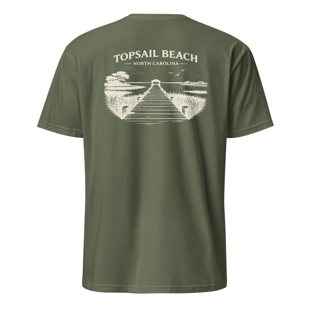 Topsail Beach, NC - On The Dock - Unisex T-Shirt