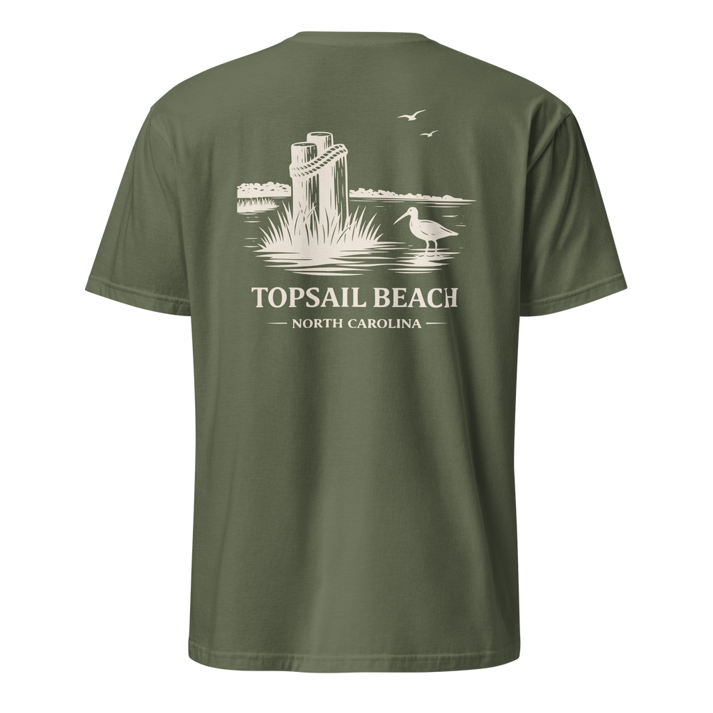Topsail Beach, NC - The Sandpiper - Unisex T-Shirt